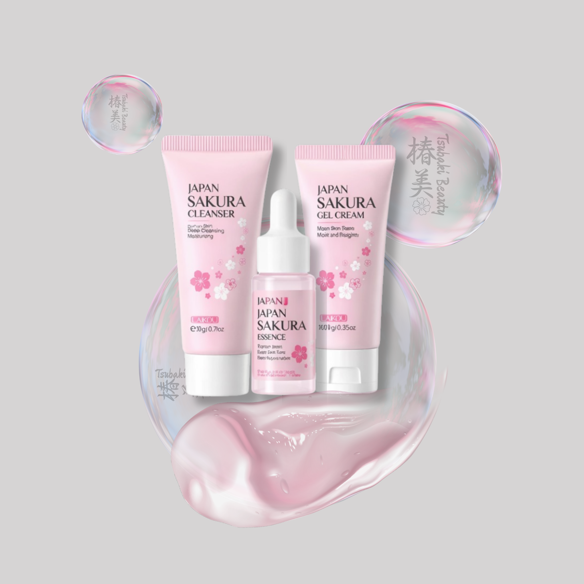 LAIKOU Japan Sakura Mini Skincare Set – Hydrating Travel Routine