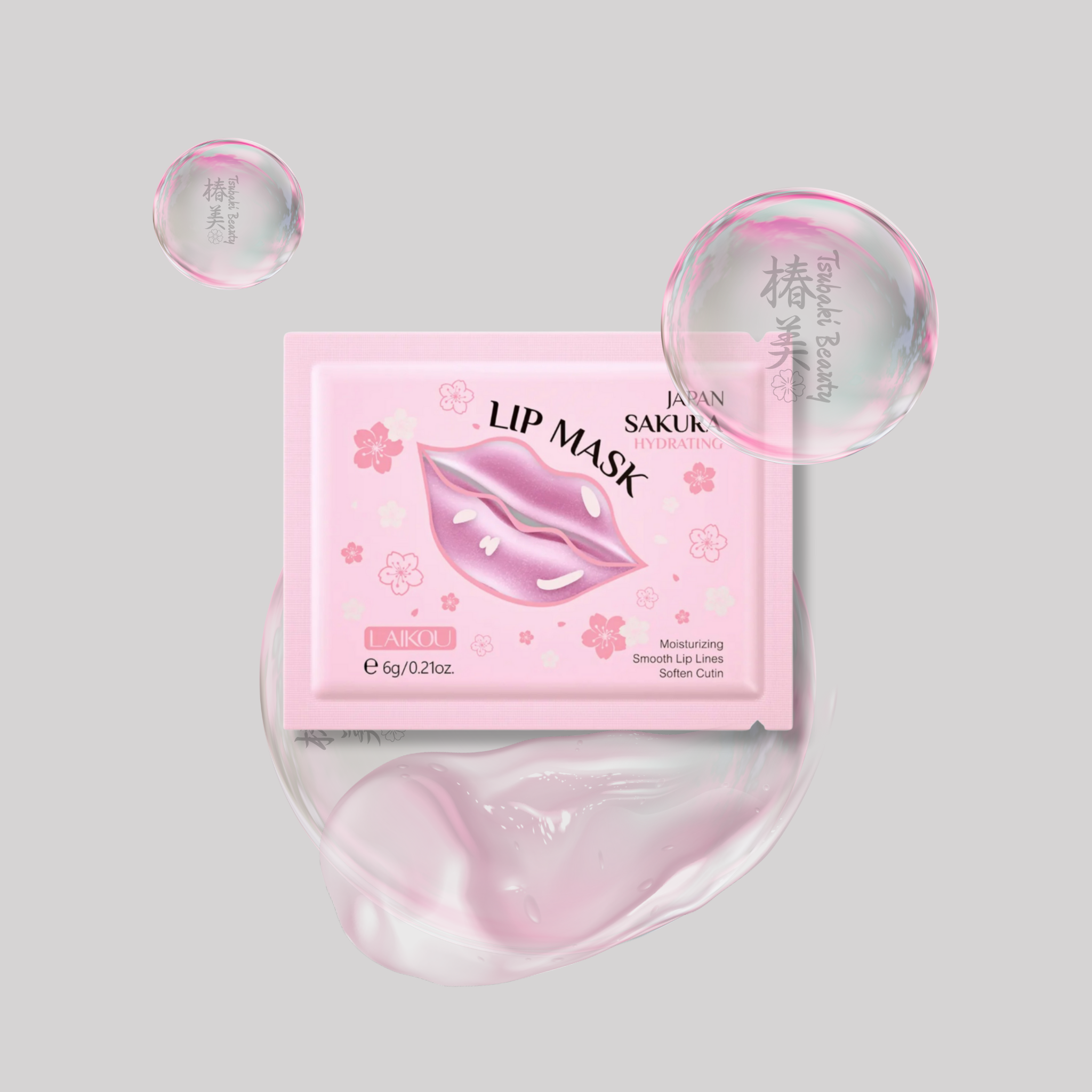 LAIKOU Hydrating Lip Mask Sakura & Vitamin C Nourishing Lip Care Tsubaki Beauty LAIKOU Hydrating Lip Mask Sakura & Vitamin C Nourishing Lip Care Tsubaki Beauty