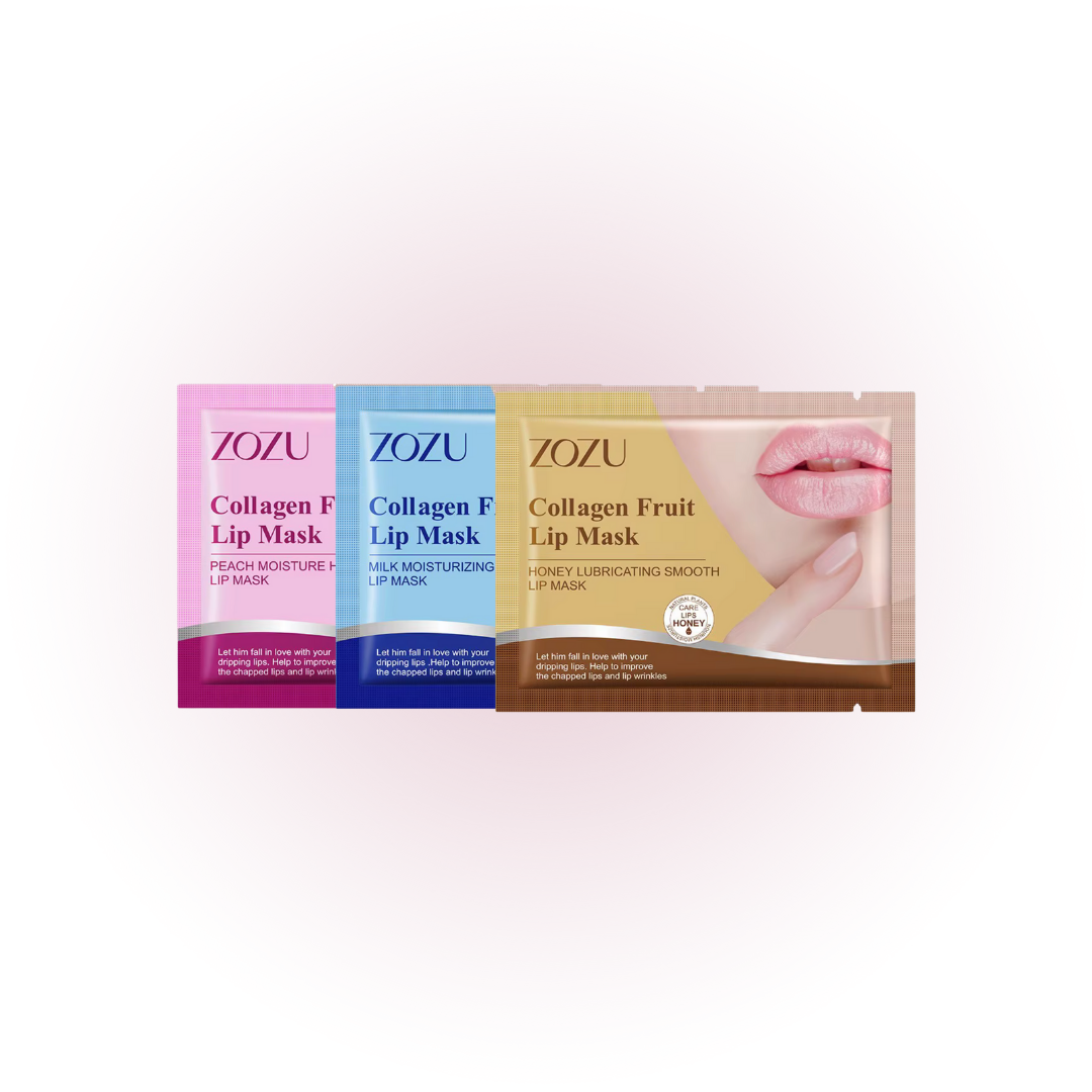 ZOZU Collagen Fruit Lip Mask – Hydrogel Lip Patch (Peach, Milk
