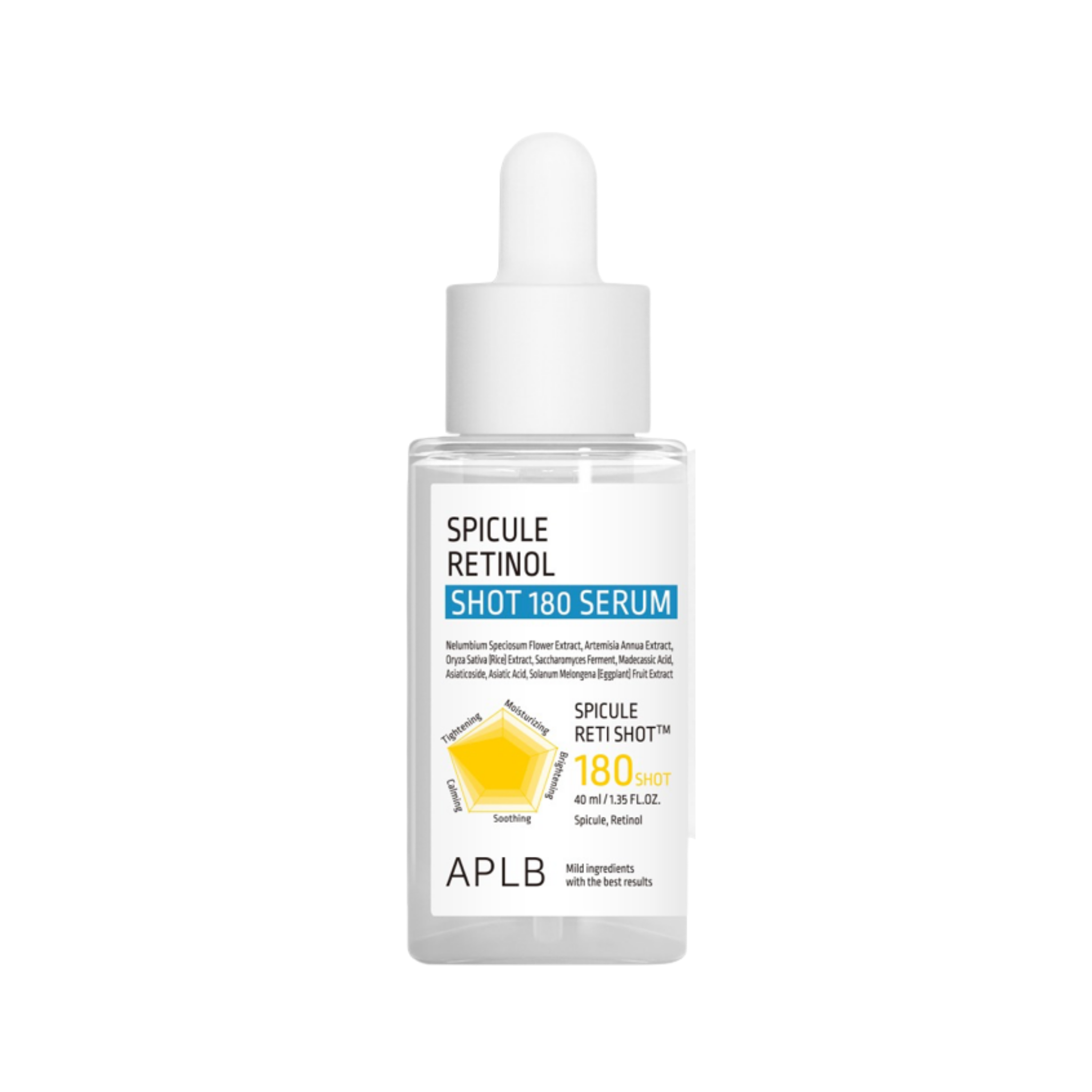 APLB Spicule Retinol Shot 180 Serum 40ml Gentle Retinol Skin Renewal Serum