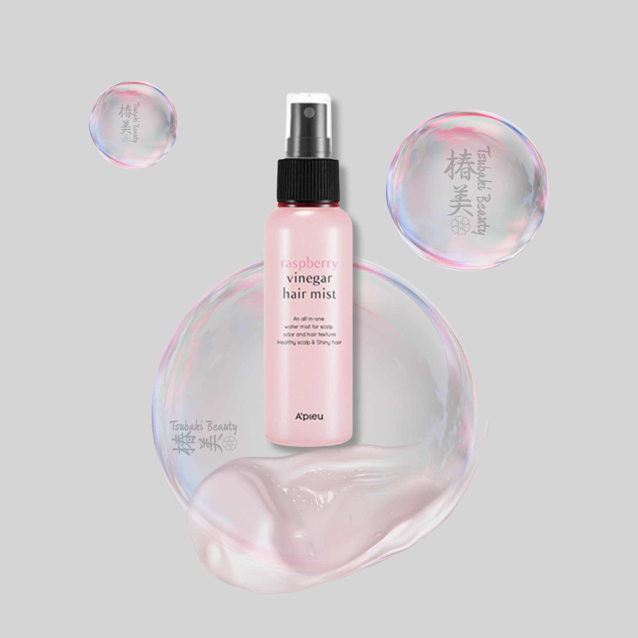 A’pieu Raspberry Vinegar Hair Mist – Refreshing Scalp & Shine Hair Spray