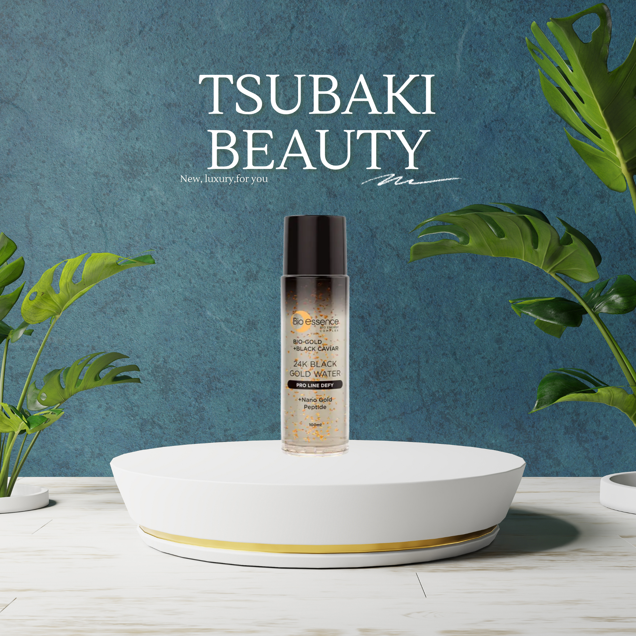 BIO-ESSENCE Bio-Gold + Black Caviar 24K Black Gold Water, Malaysian luxury between your hand