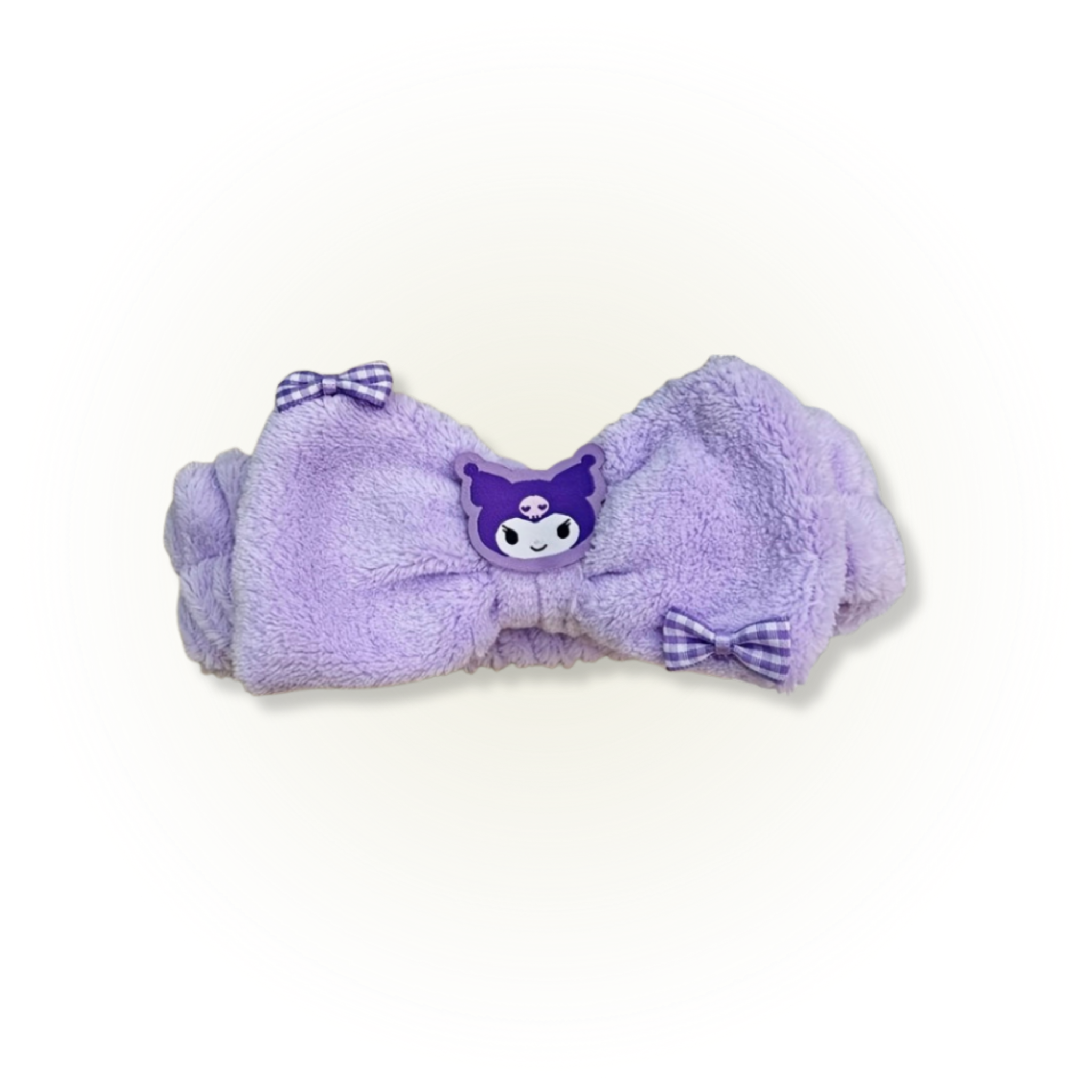 Kuromi Plush Skincare Hair Band – Soft Face Wash Headband
