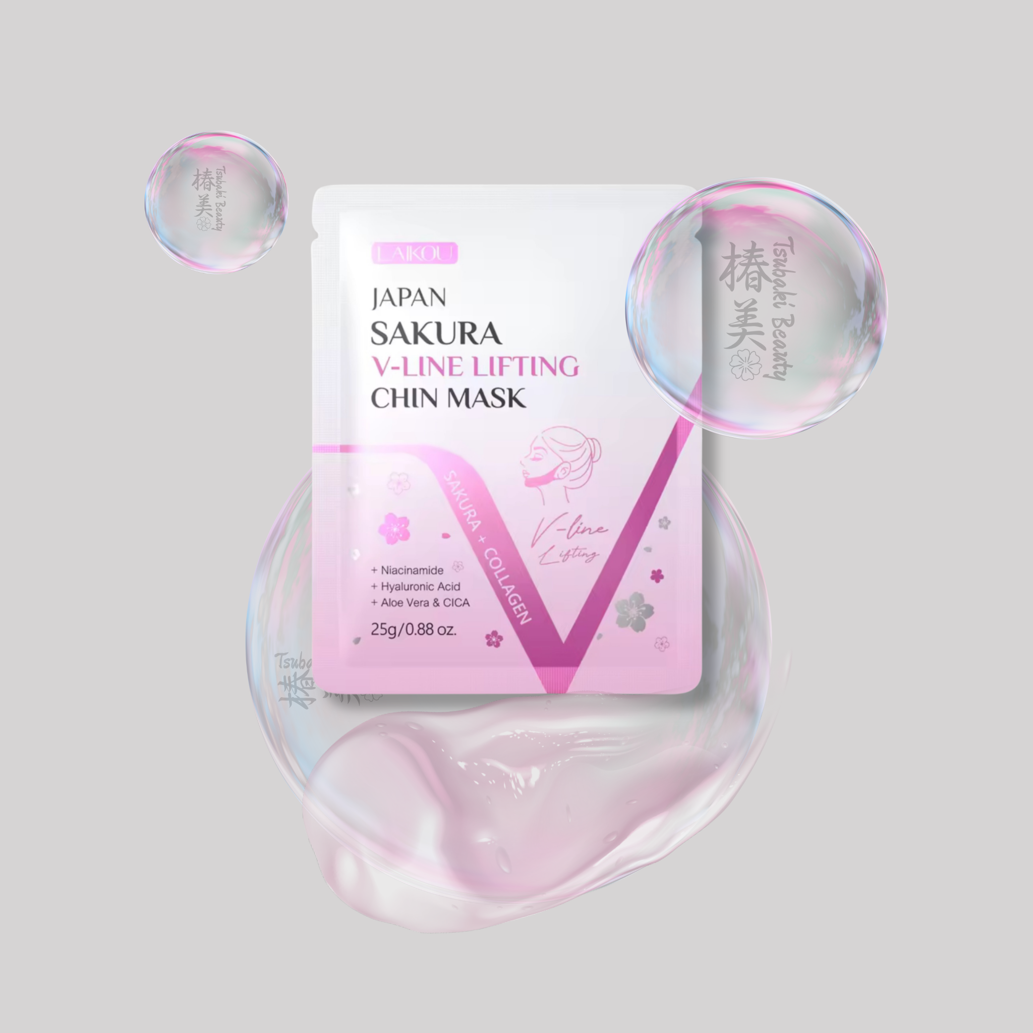 LAIKOU Japan Sakura V-Line Lifting Chin Mask – Firming & Contouring Care
