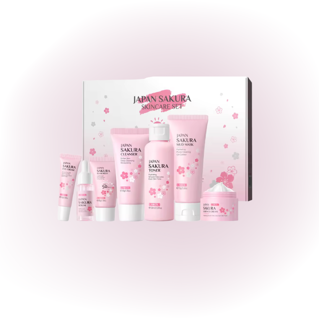 Laikou Japan Sakura Skin Care Set – Teen Girl Edition - 7pcs