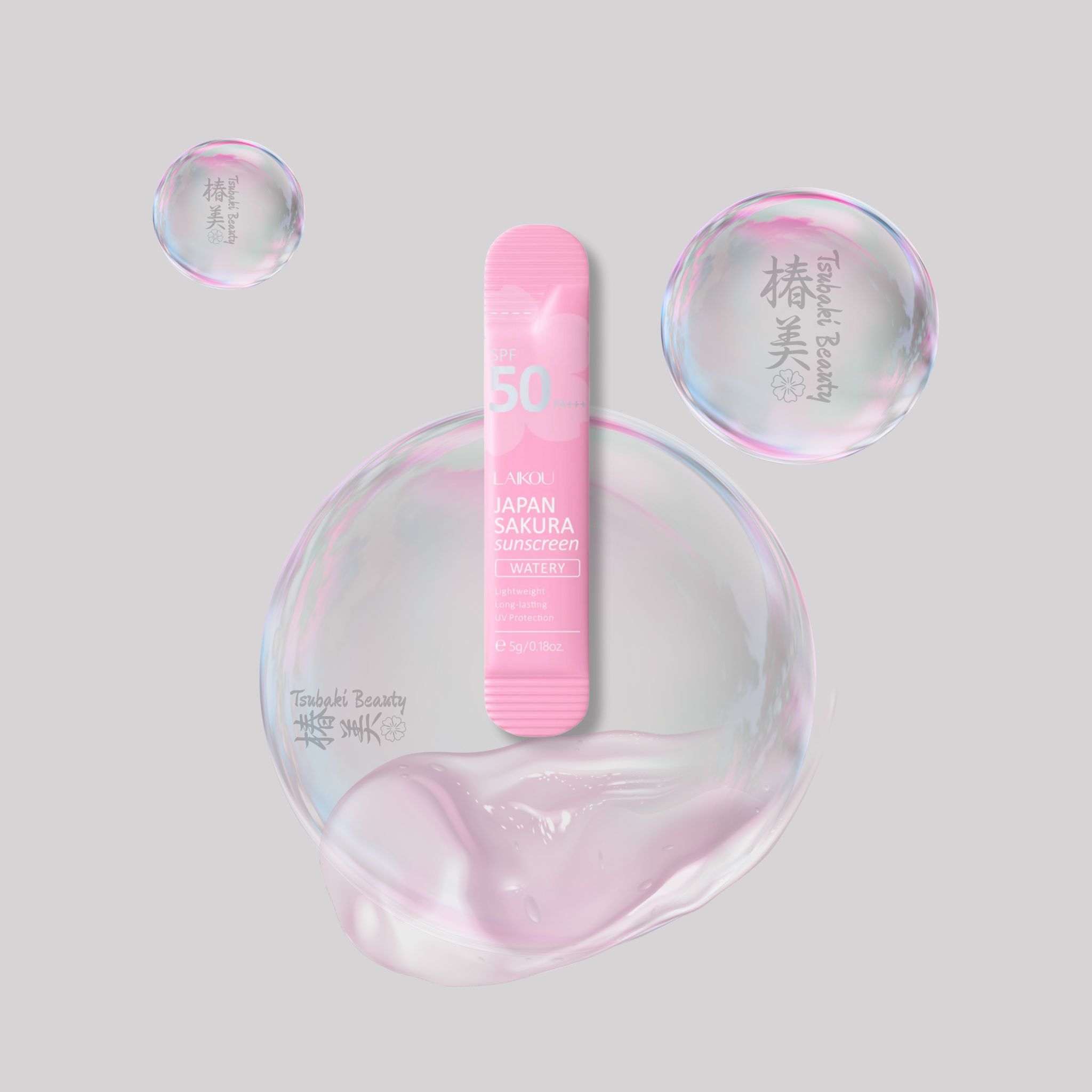 LAIKOU Japan Sakura Sunscreen SPF50 PA+++ – Watery Travel Size

