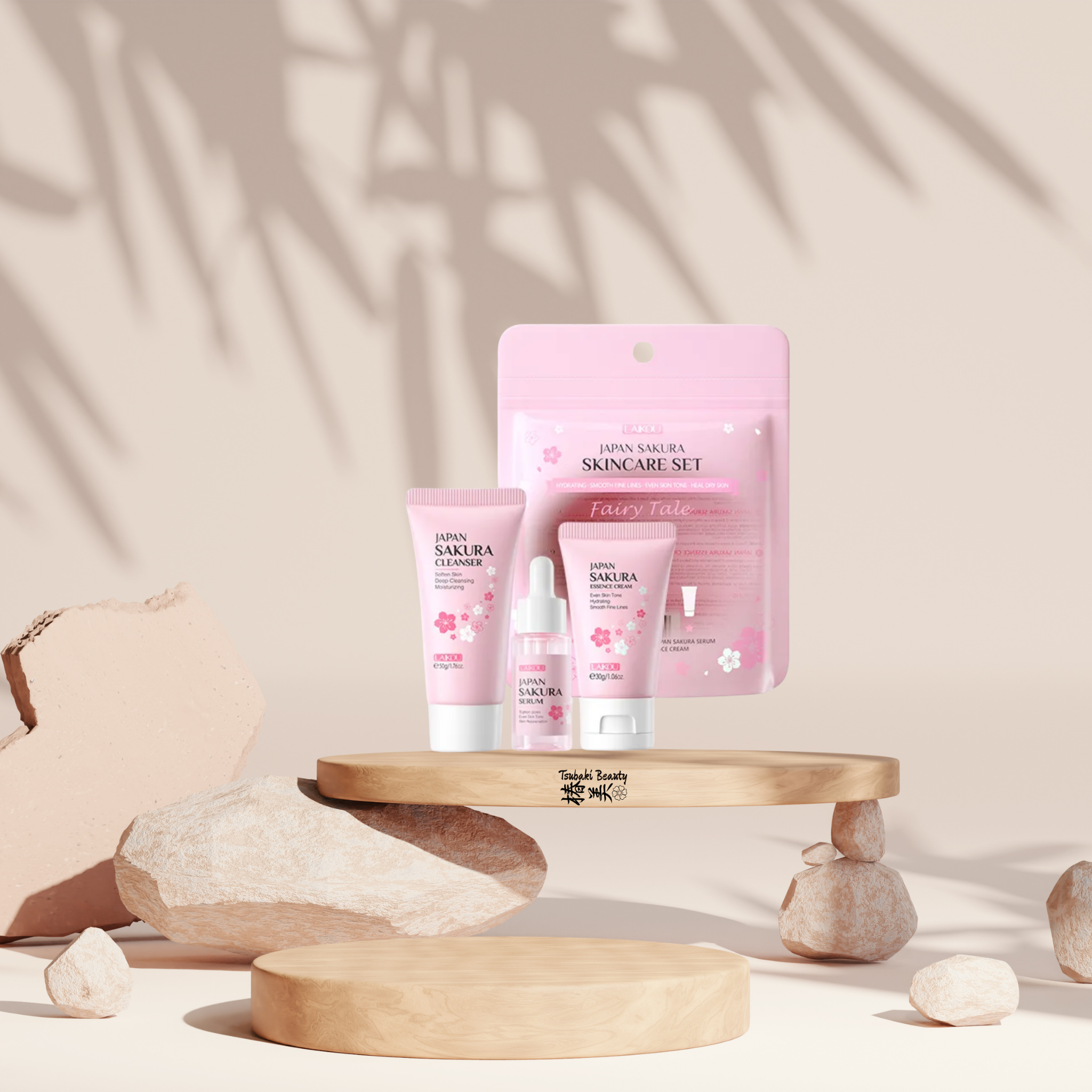 Laikou Japan sakura travel set 3 pcs
