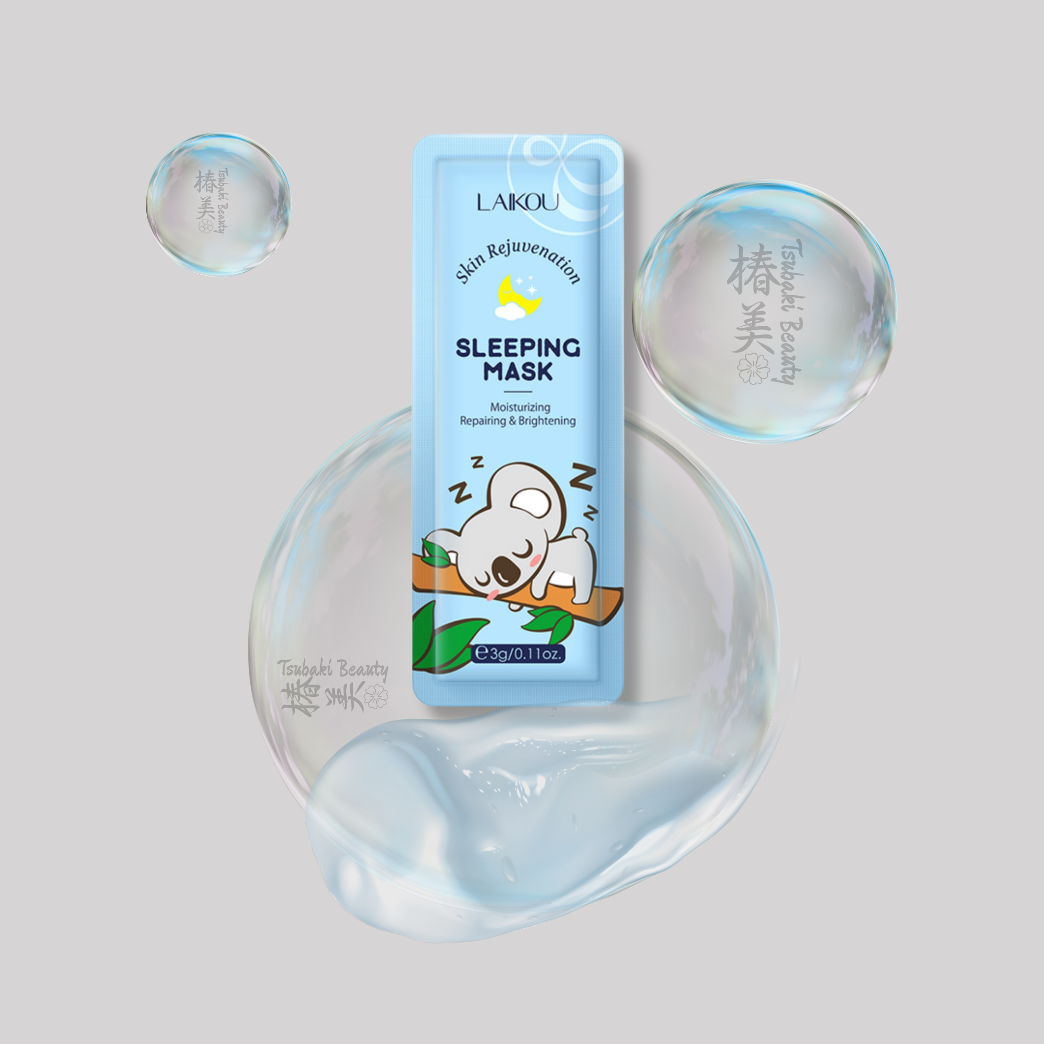 LAIKOU Sleeping Mask Mini Set 3g – Overnight Hydrating Gel Masks (6 Variants)