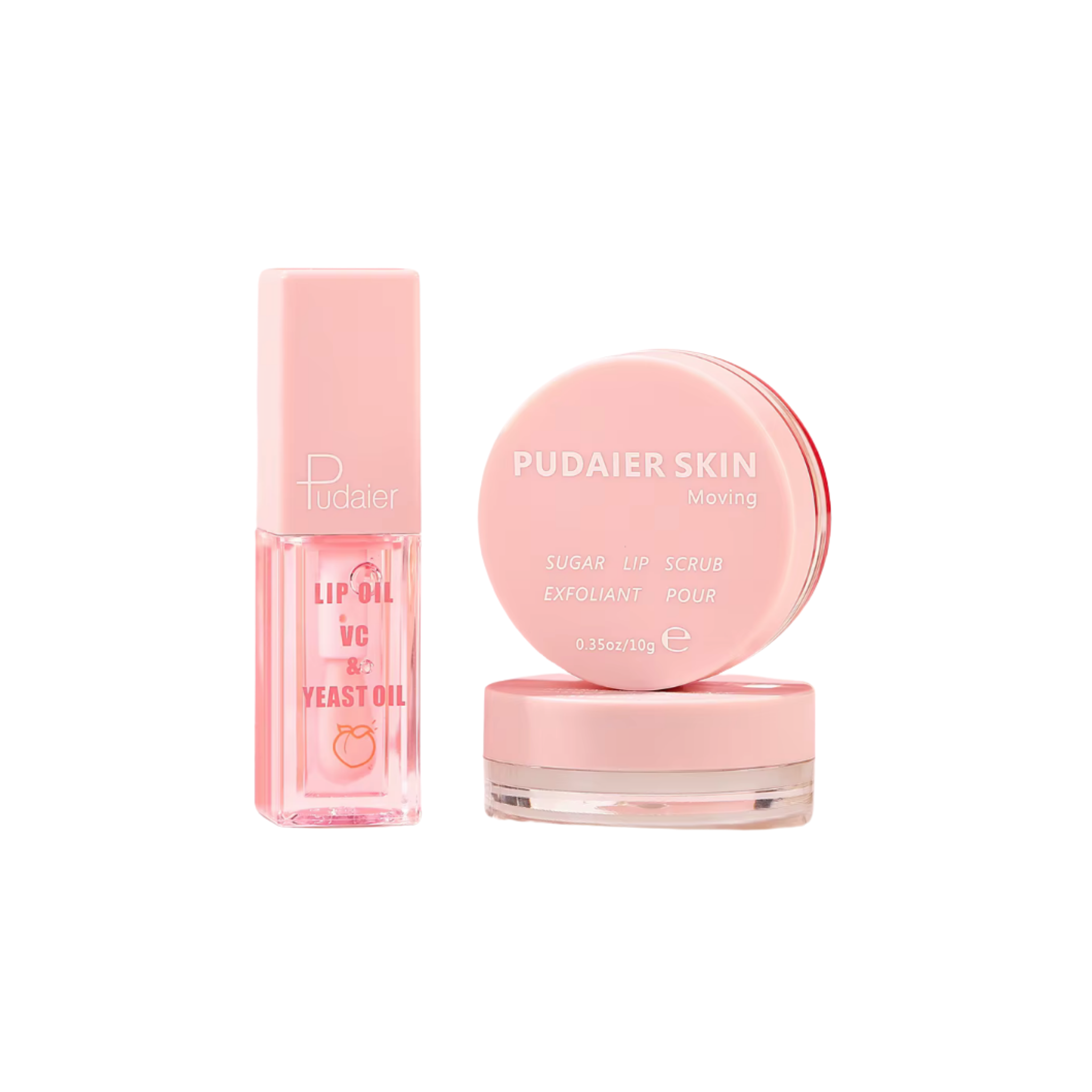 Pudaier Lip Care Set – Lip Scrub, Lip Mask & Hydrating Lip Oil