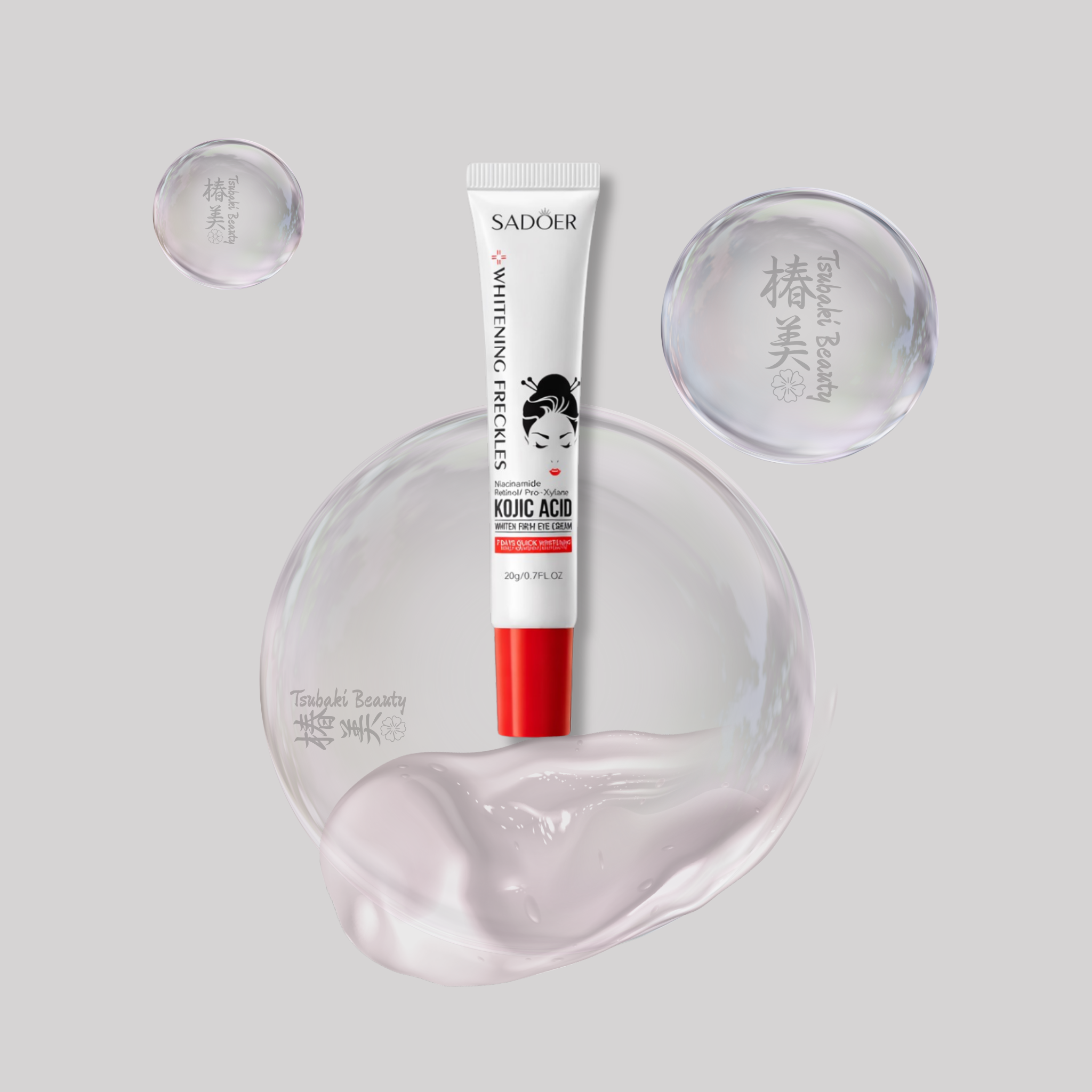 SADOER Kojic Acid Whitening Freckles Eye Cream – Brightening & Firming Eye Care