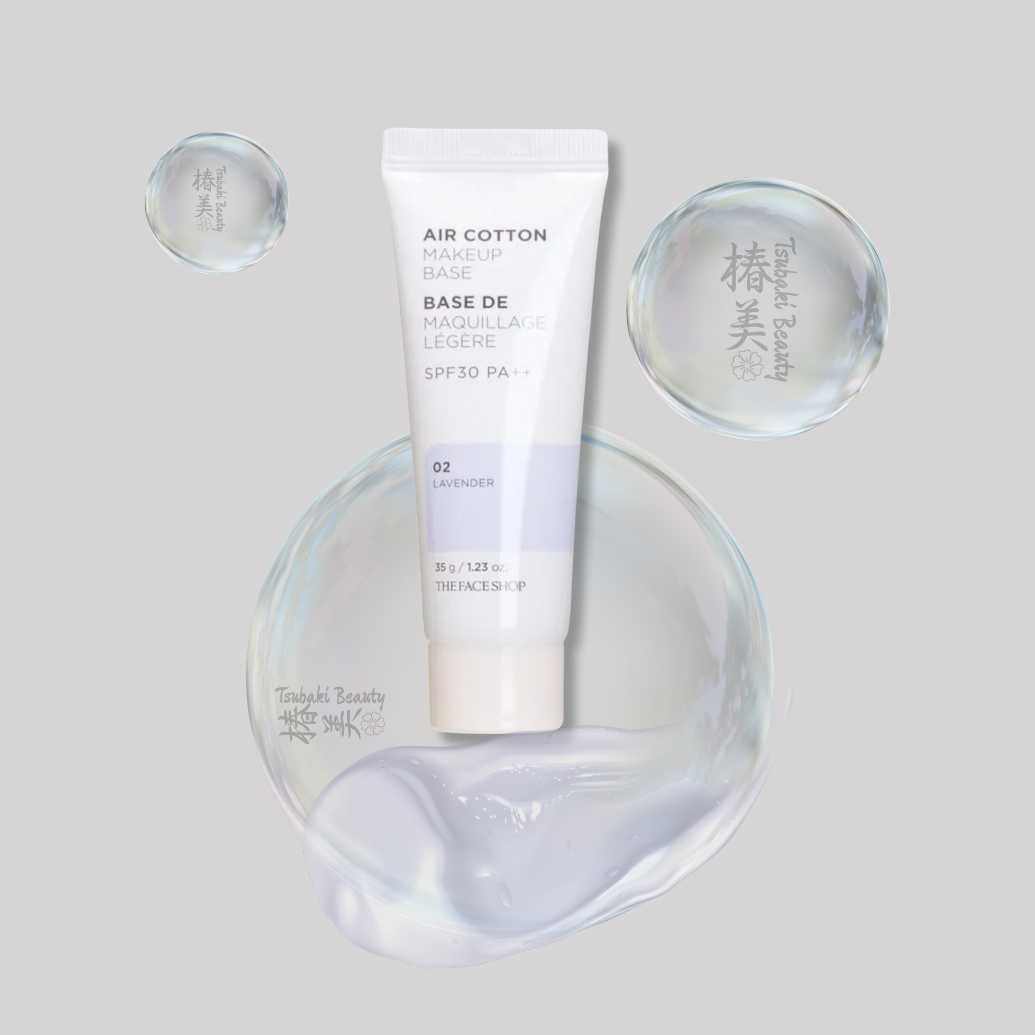 The Face Shop Air Cotton Makeup Base SPF30 PA++ – Lavender Tone Correcting Primer