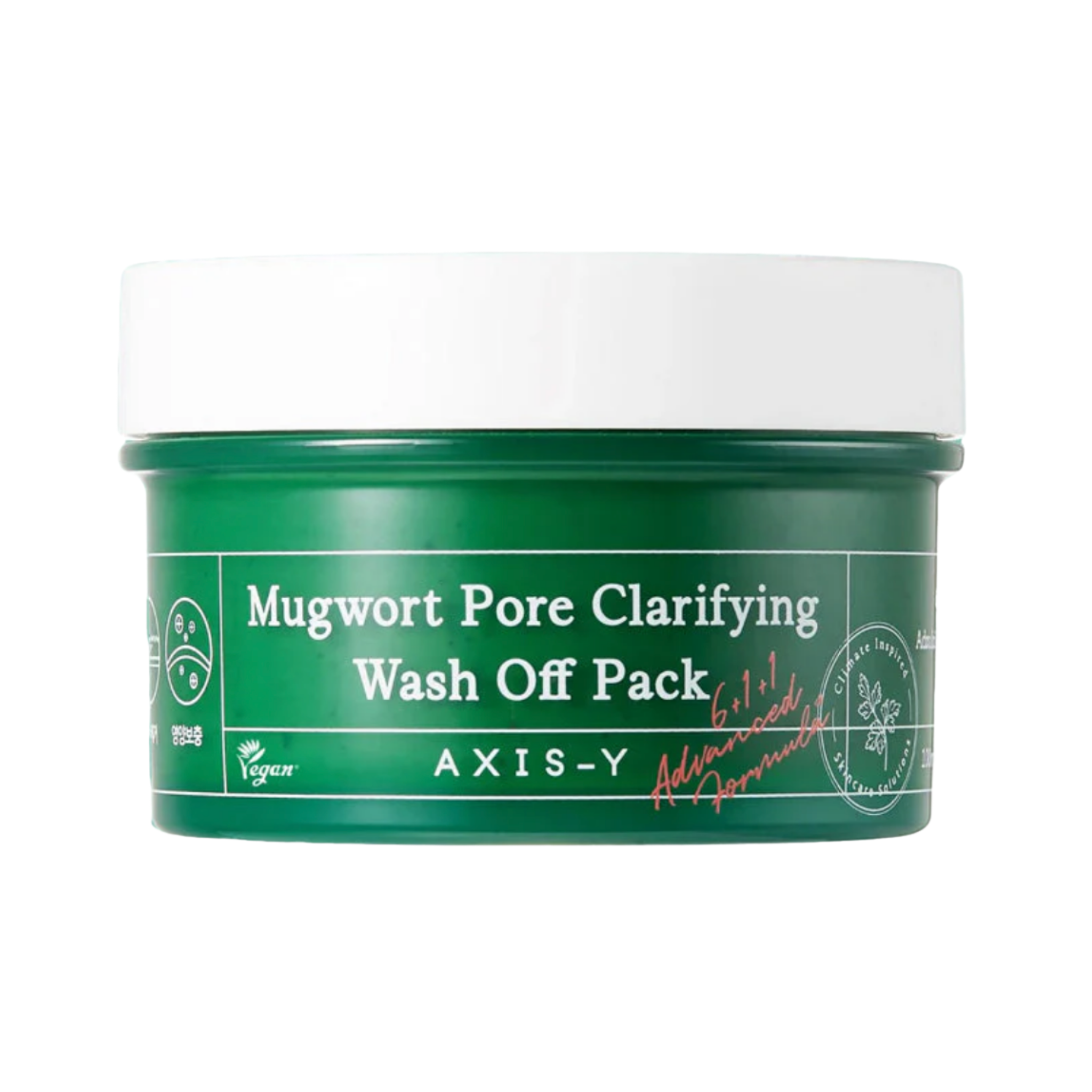 AXIS-Y Mugwort Pore Clarifying Wash Off Pack – Soothing Pore Care Clay Mask