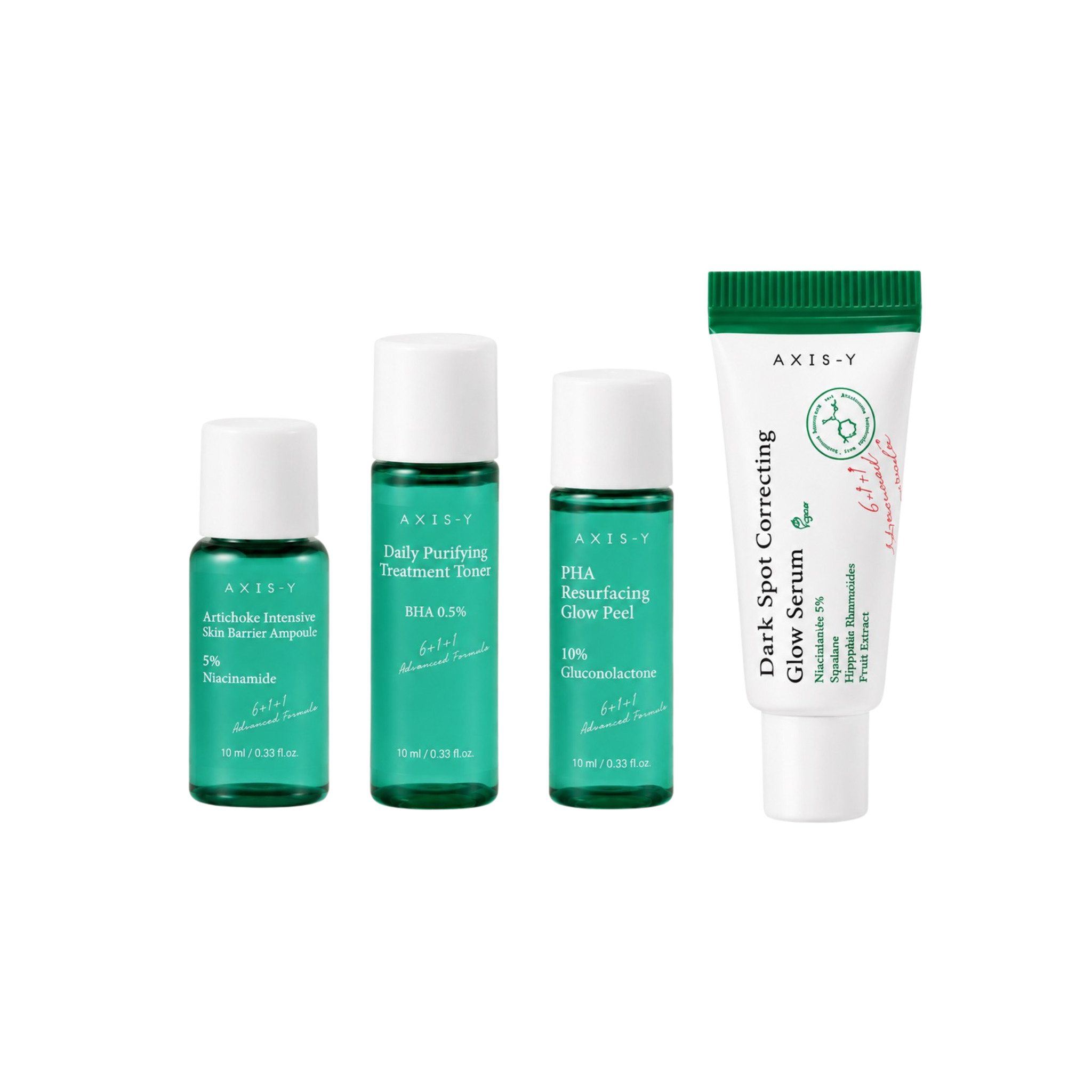 AXIS-Y Mini Glow Set – 4-Step Radiance Skincare Travel Kit