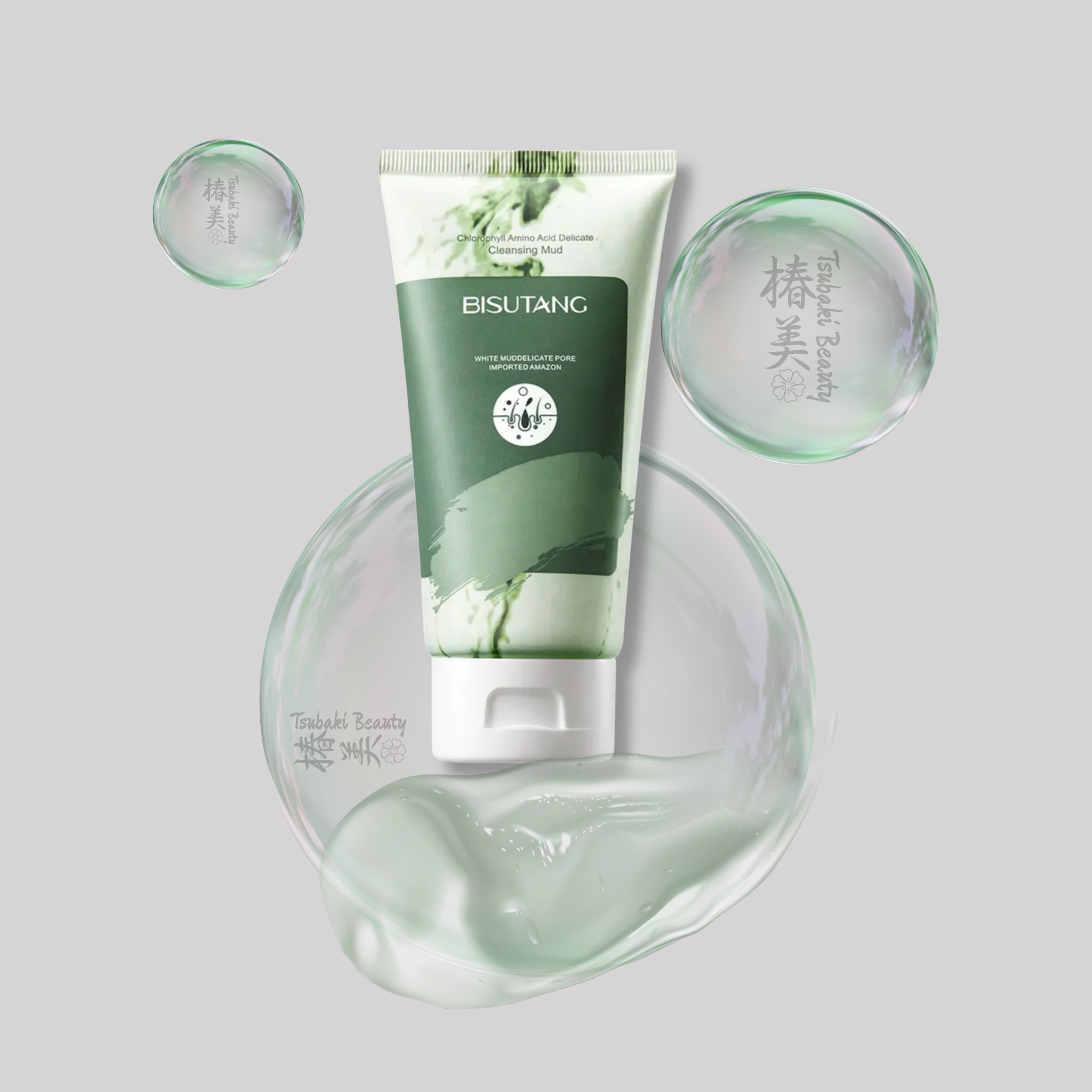 BISUTANG Chlorophyll Amino Acid Fine Facial Cleanser Mud