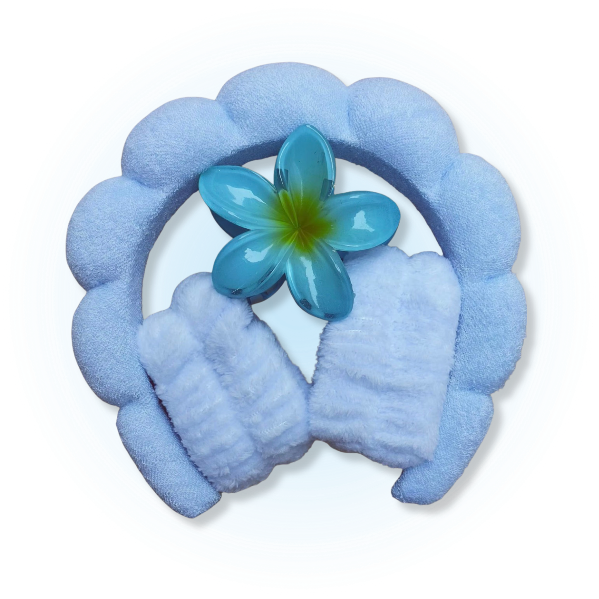 Kawaii Soft Spa Headband Set blue 