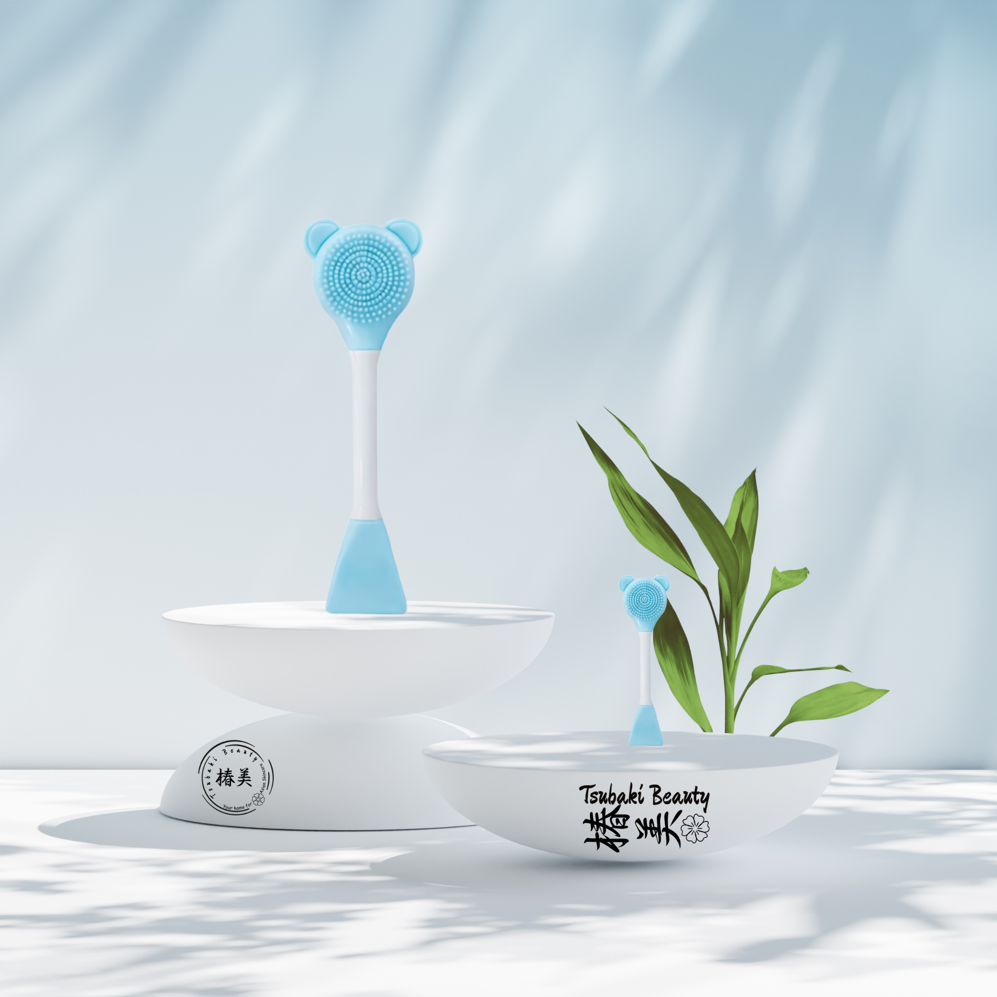 2-in-1 Silicone Facial Cleansing & Mask Brush- purple