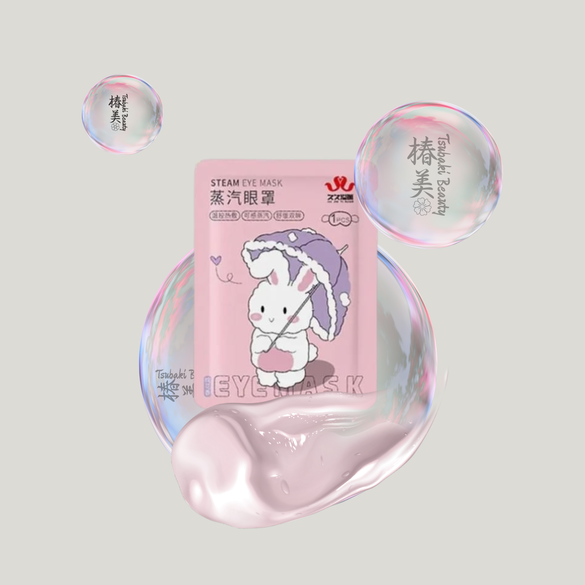 eye steam mask Pink Bunny