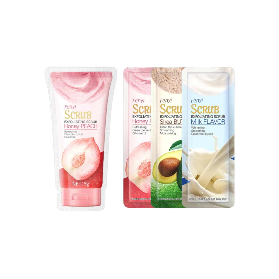 Fenyi Exfoliating Body Scrub Collection – Honey Peach, Shea Butter & Milk Smooth Care