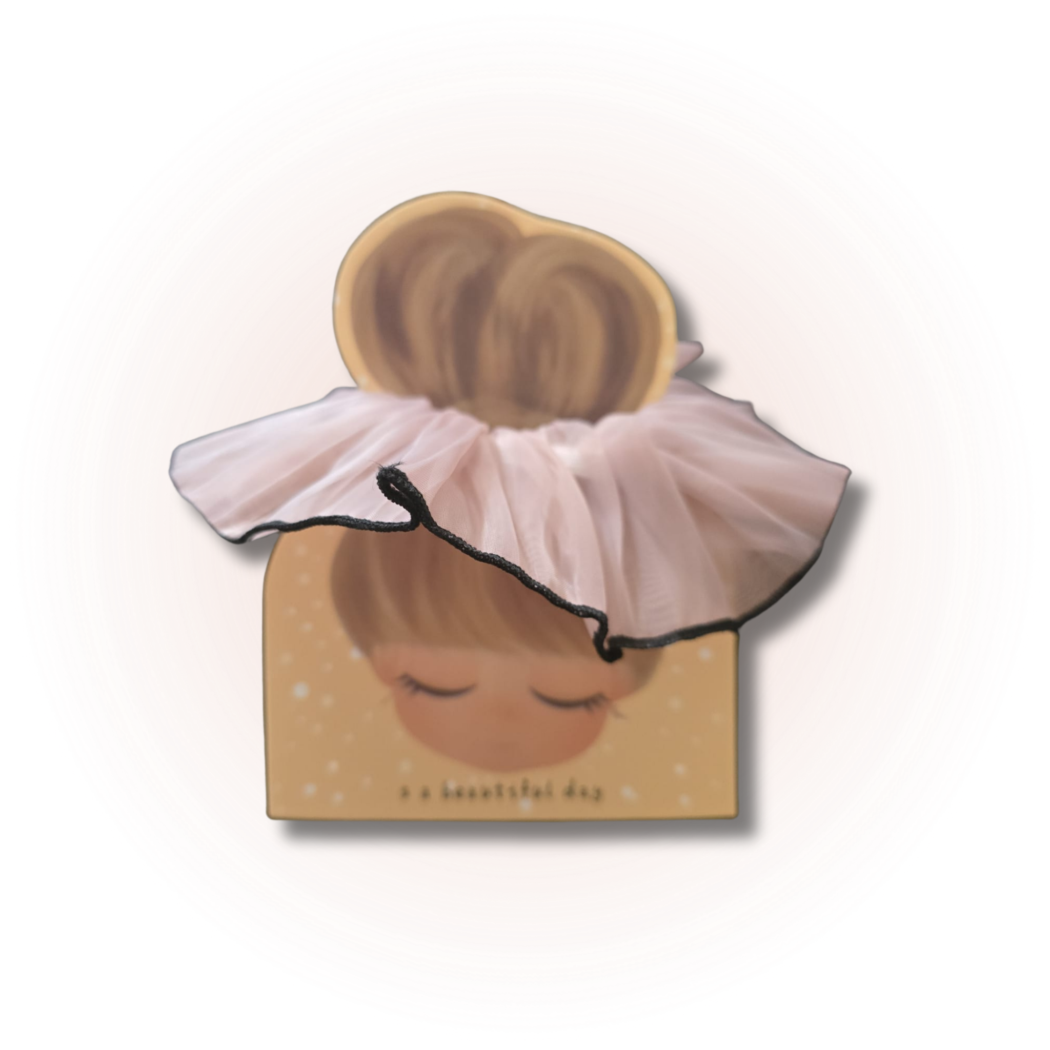 Elegant Chiffon Statement Scrunchie – Oversized Soft Hair Tie pink