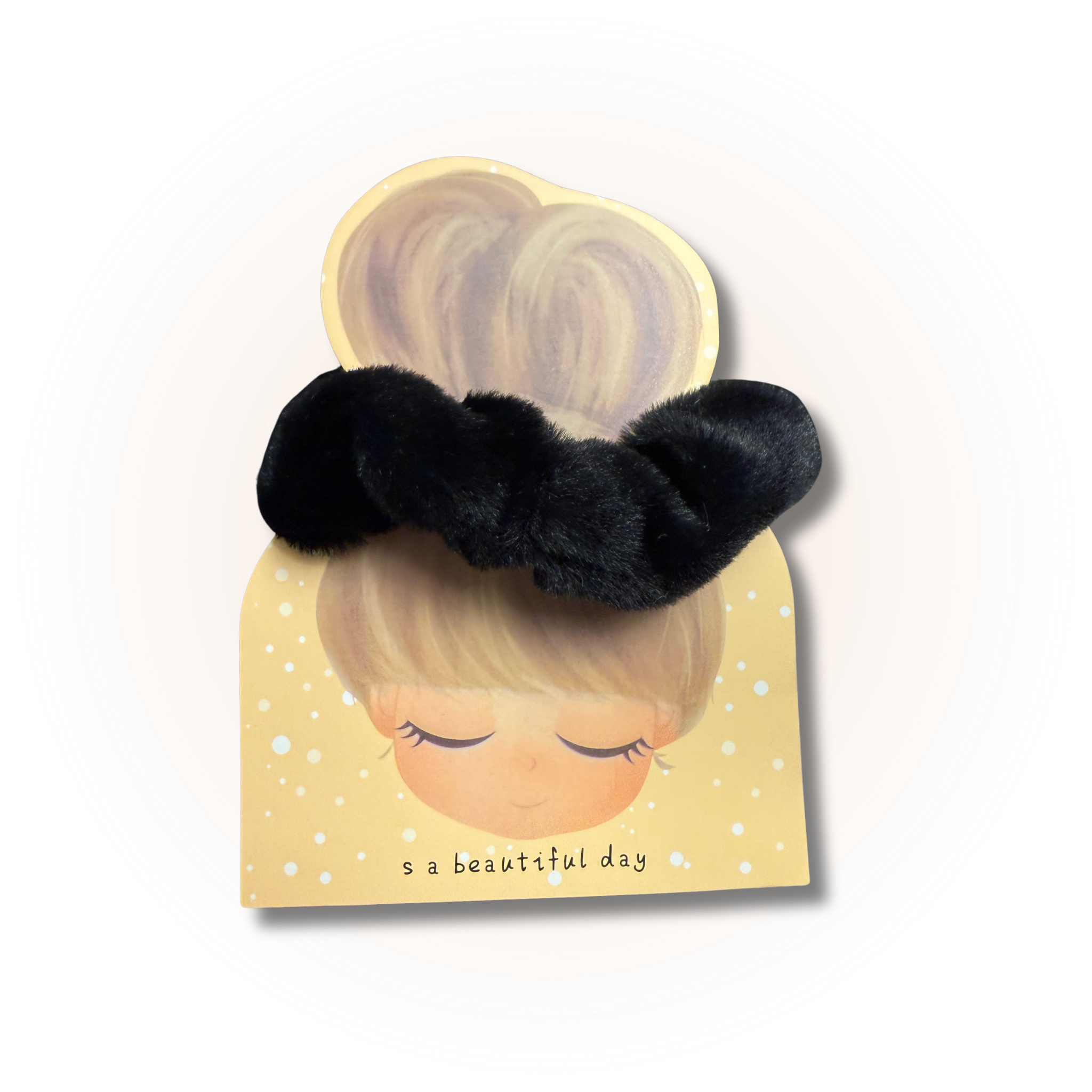 Soft Velvet Twist Scrunchie black 