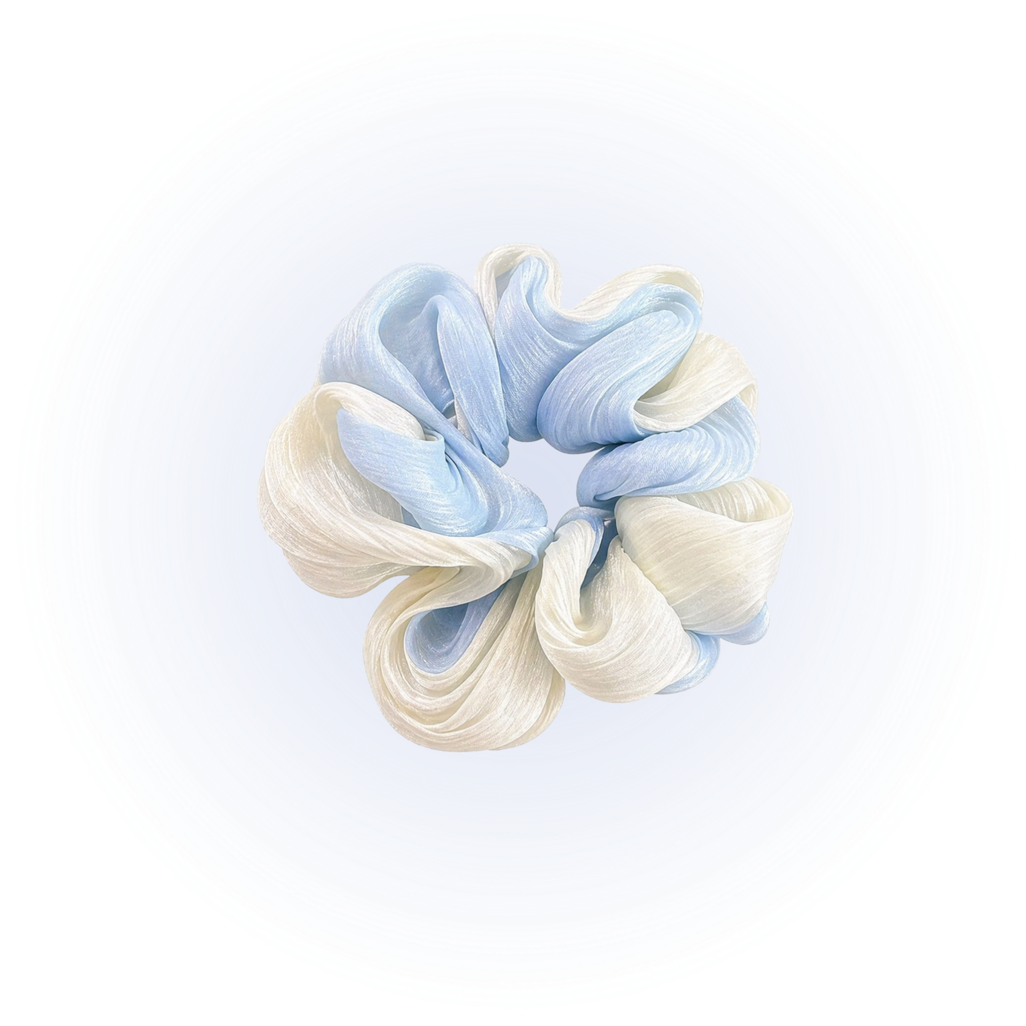 Elegant Cloud Chiffon Scrunchie-blue