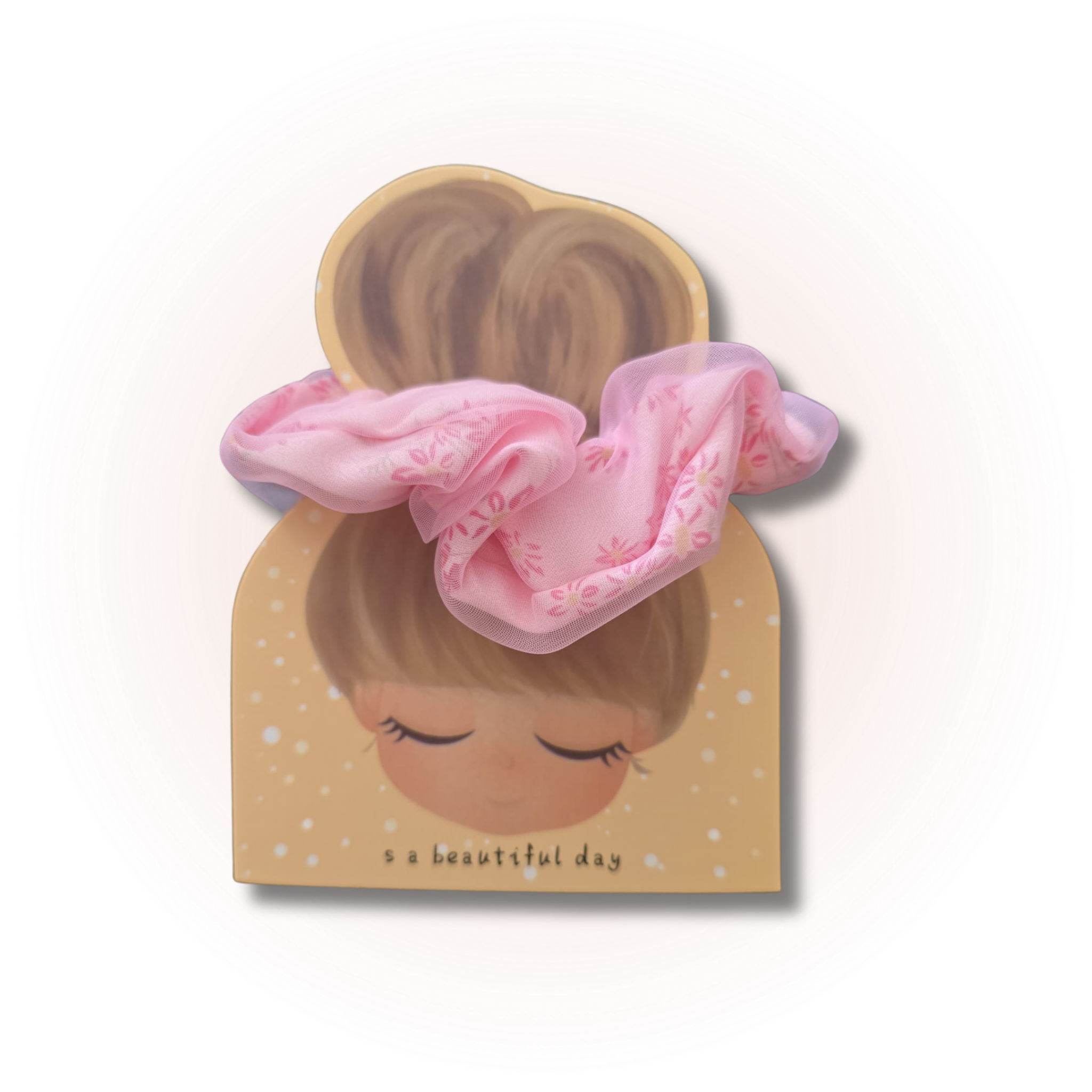 Blossom Chiffon Scrunchie blue