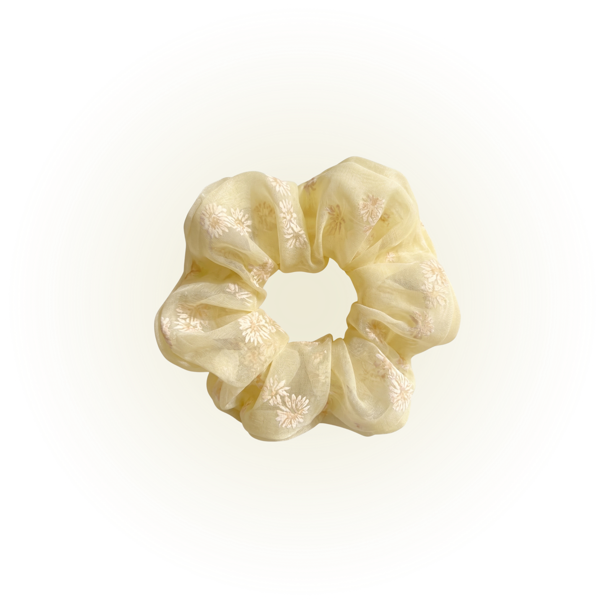 Elegant Blossom Lace Scrunchie - pink