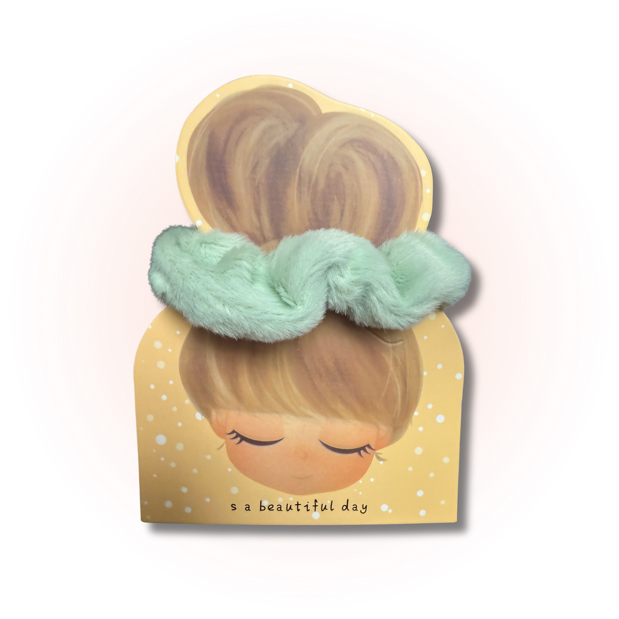 Soft Velvet Twist Scrunchie mint green 