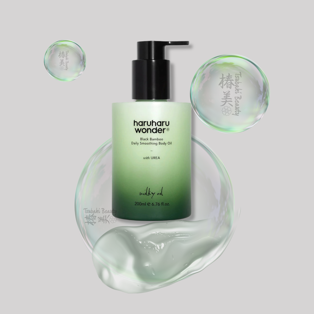 Haruharu Wonder Black Bamboo Daily Smoothing Body Oil with Urea