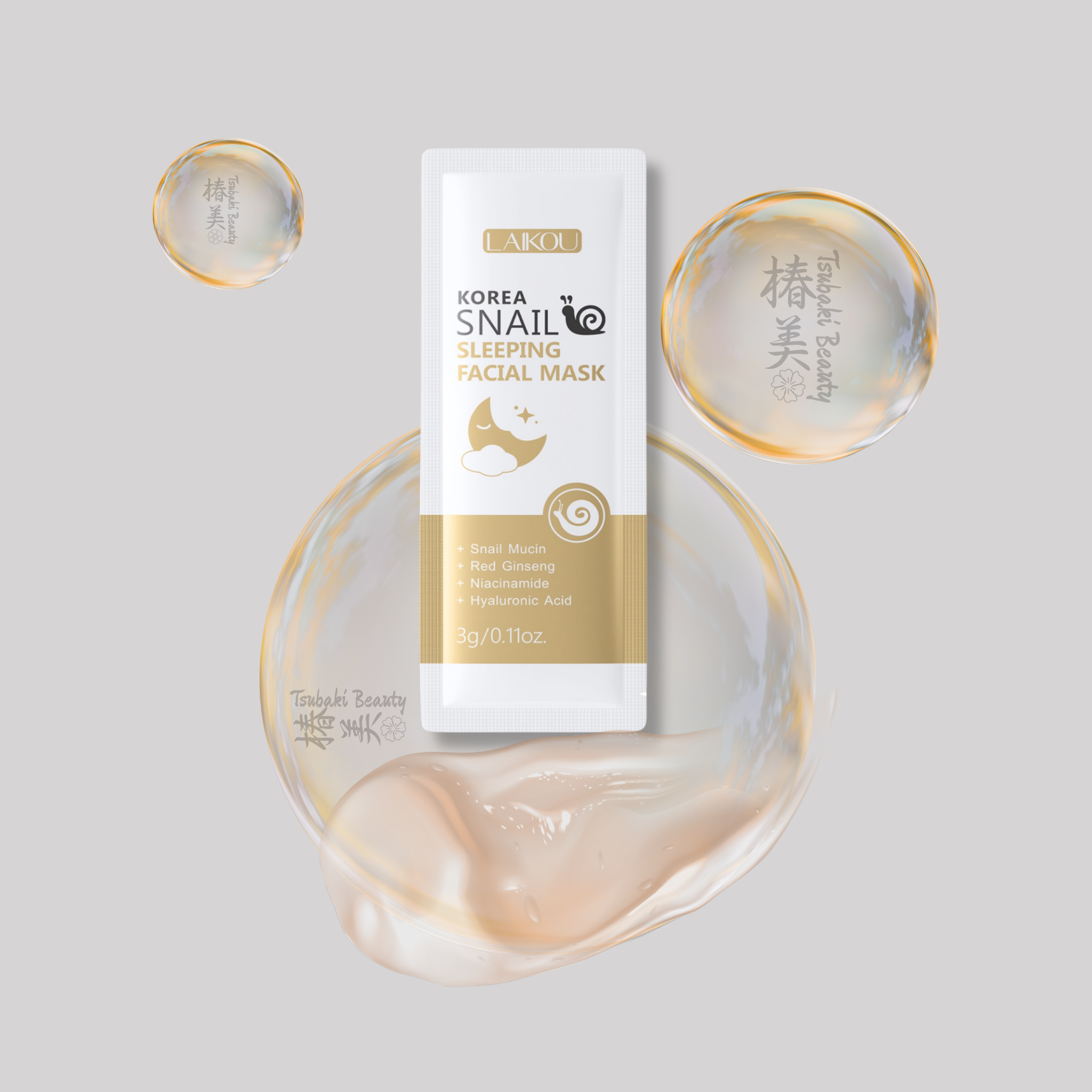 LAIKOU Sleeping Mask Mini Set 3g – Overnight Hydrating Gel Masks (6 Variants)