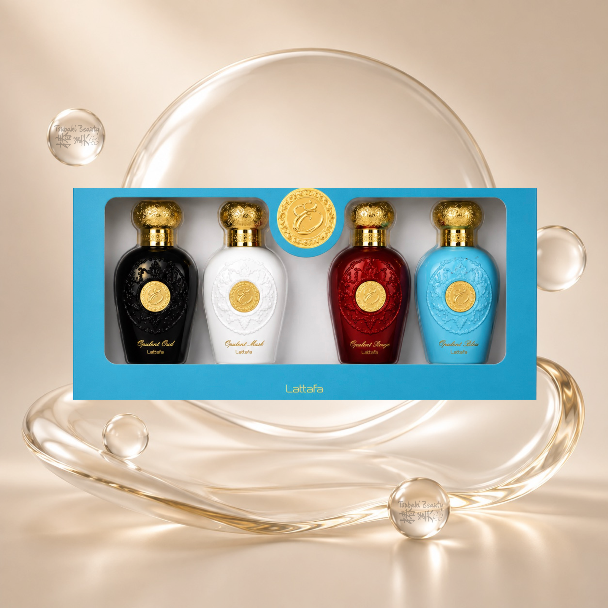 Colección Opulent de Lattafa – Set de regalo de mini perfumes de 4 piezas