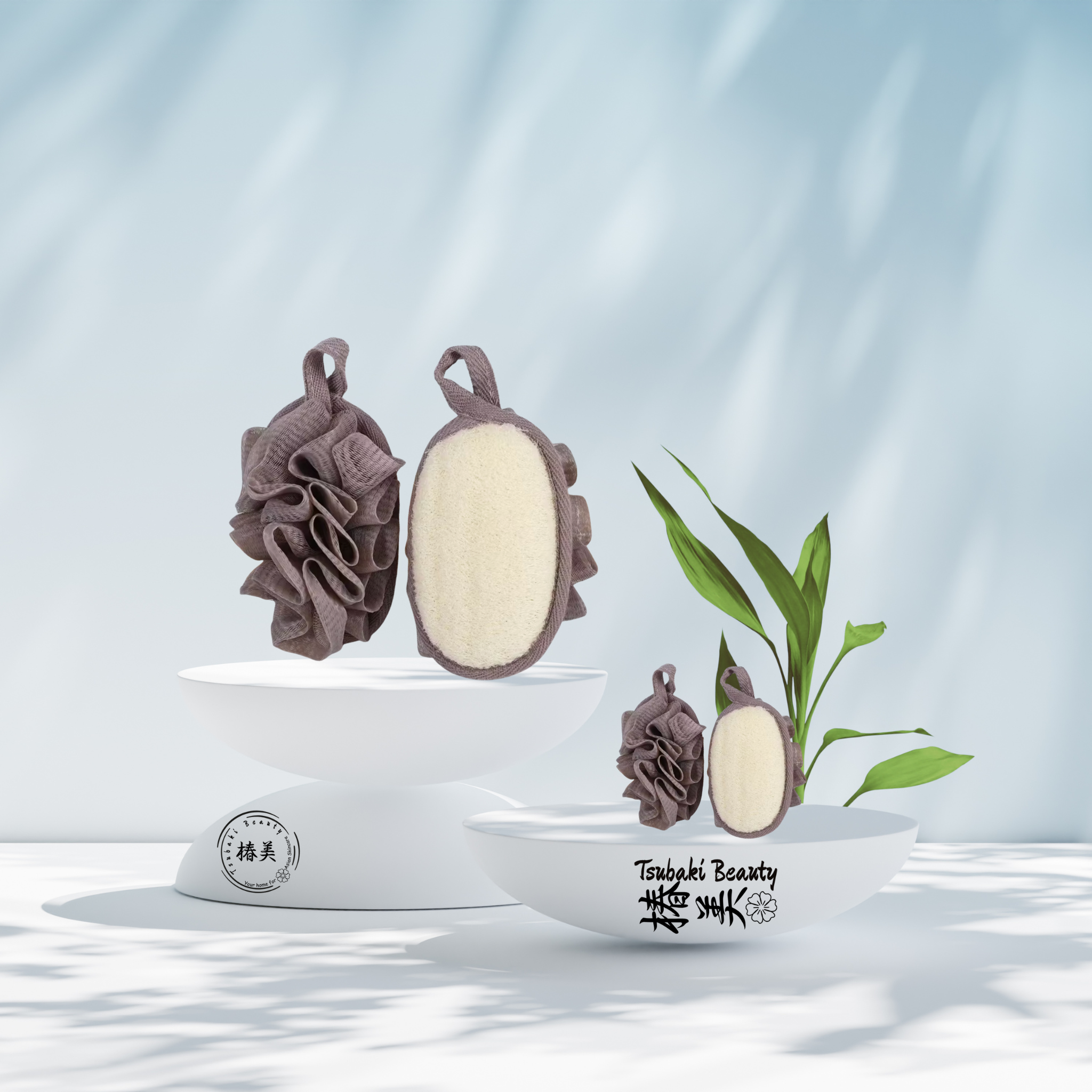 Natural Dual-Side Loofah Body Scrubber Pad