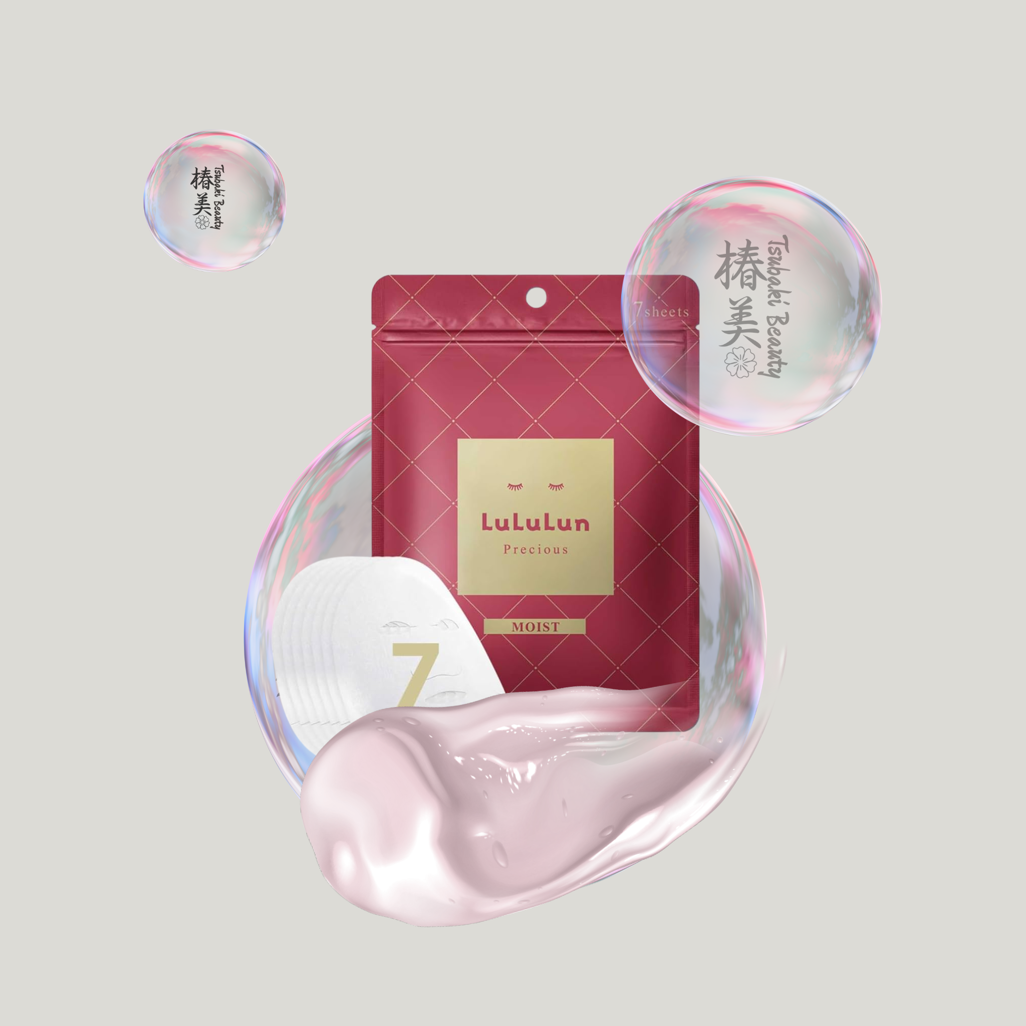 LuLuLun Precious Moist Facial Sheet Mask (Red) – 7 Sheets