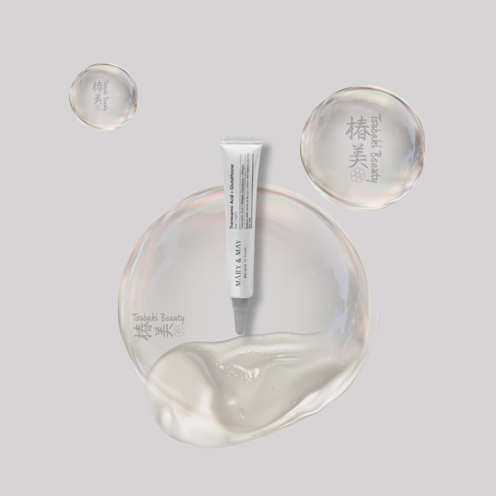 Mary & May Tranexamic Acid + Glutathione Eye Cream Brightening Care Tsubaki Beauty Mary & May Tranexamic Acid + Glutathione Eye Cream Brightening Care Tsubaki Beauty