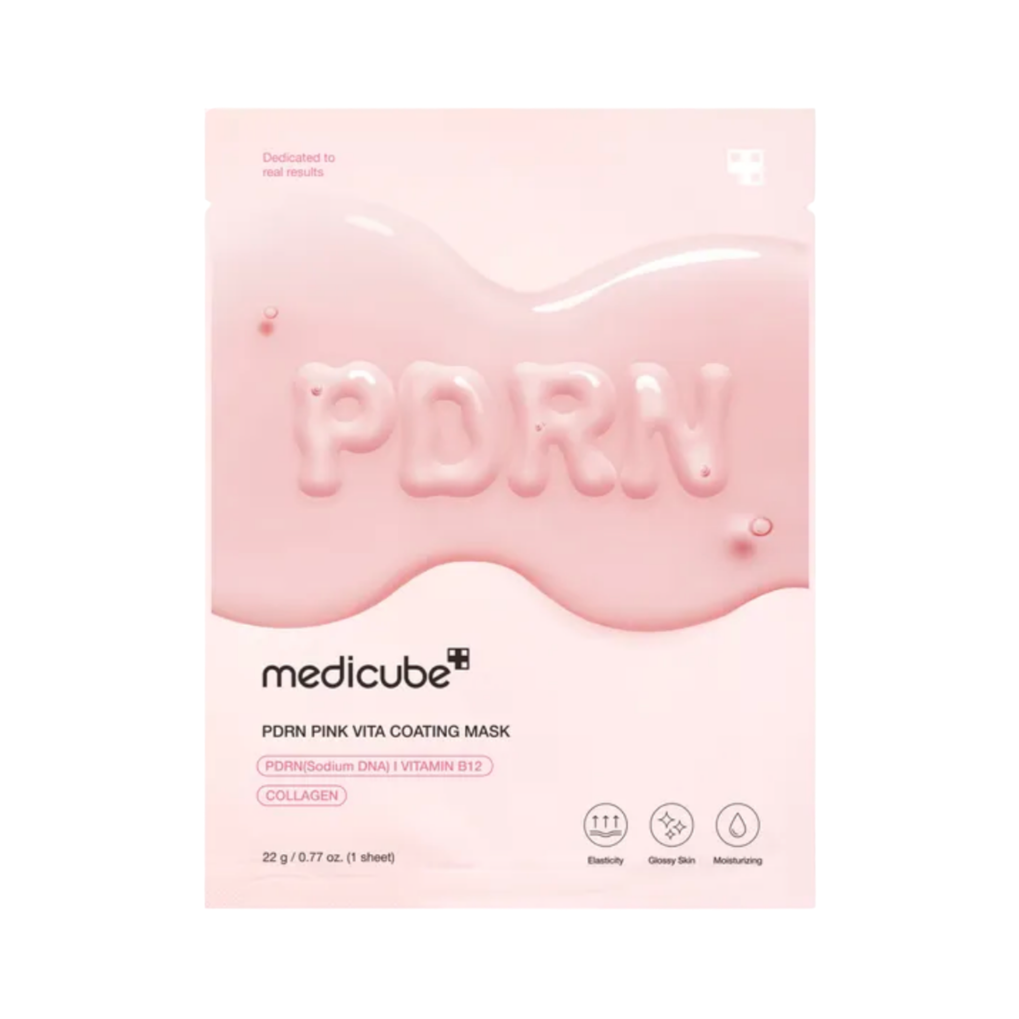 Medicube PDRN Pink Vita Coating Mask – Collagen & Vitamin B12 Glow Sheet Mask