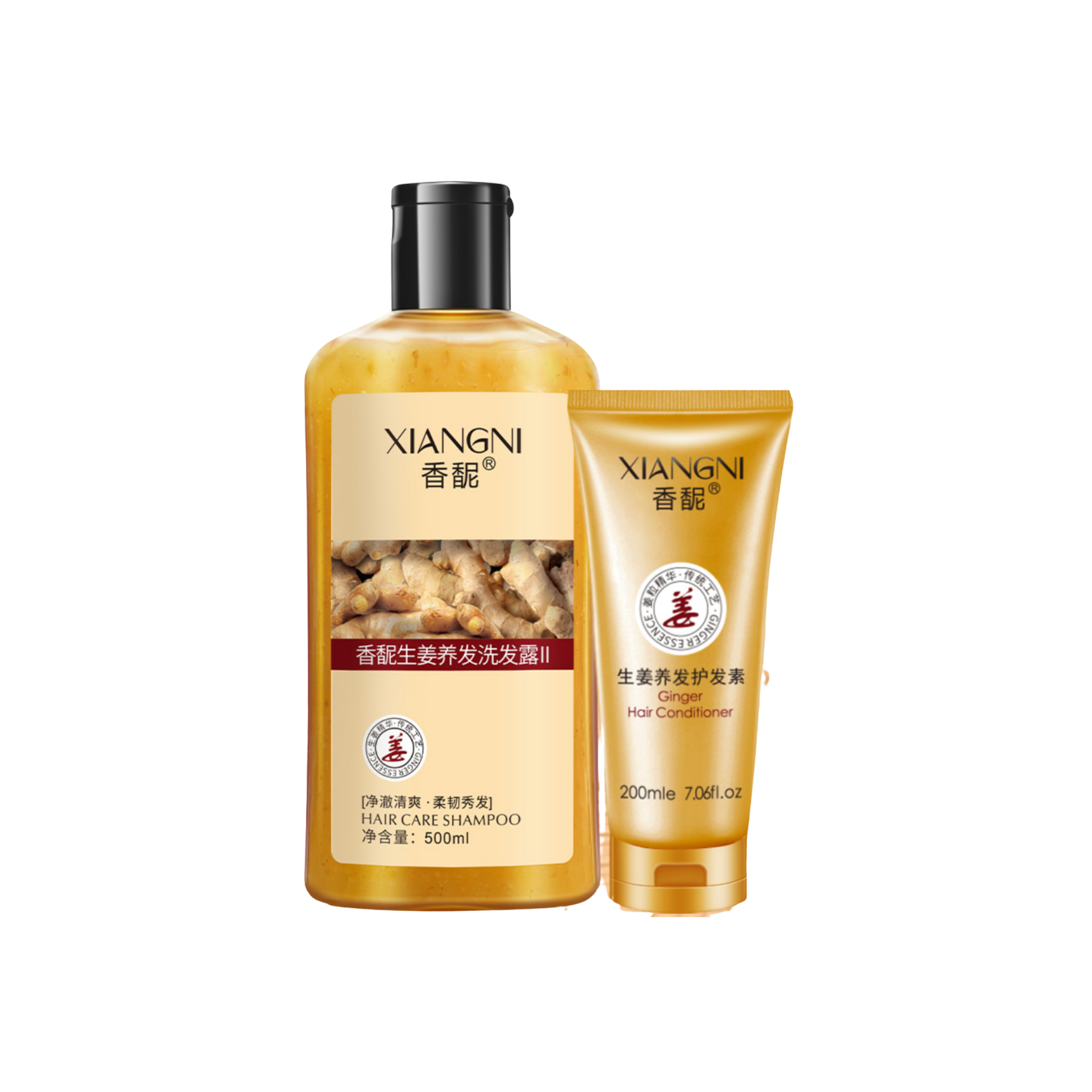 Xiangni Ginger Hair Care Set – Nourishing Ginger Shampoo & Conditioner Duo
