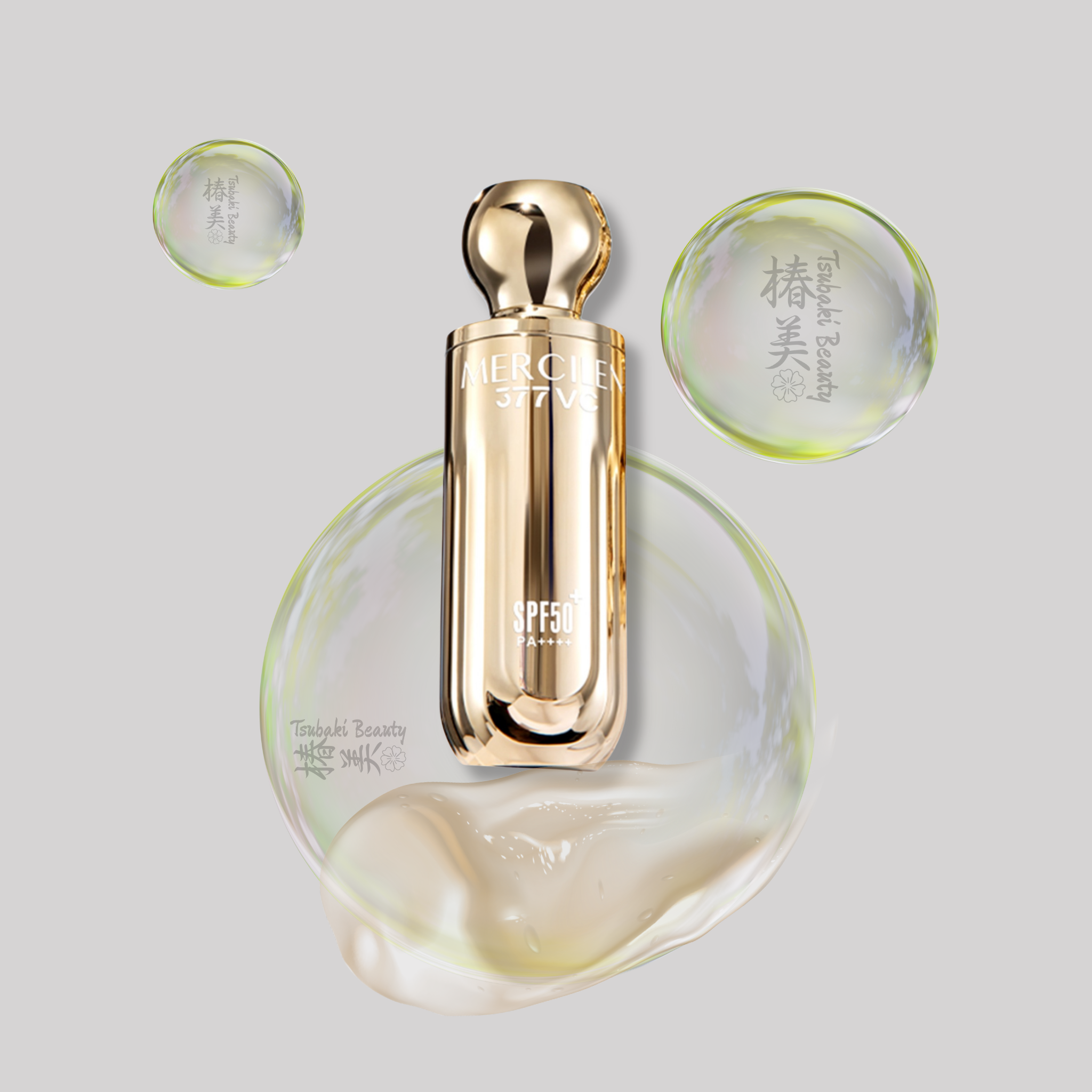 Mercilen 377 VC Sunscreen SPF50+ PA++++ – Brightening UV Protection Essence