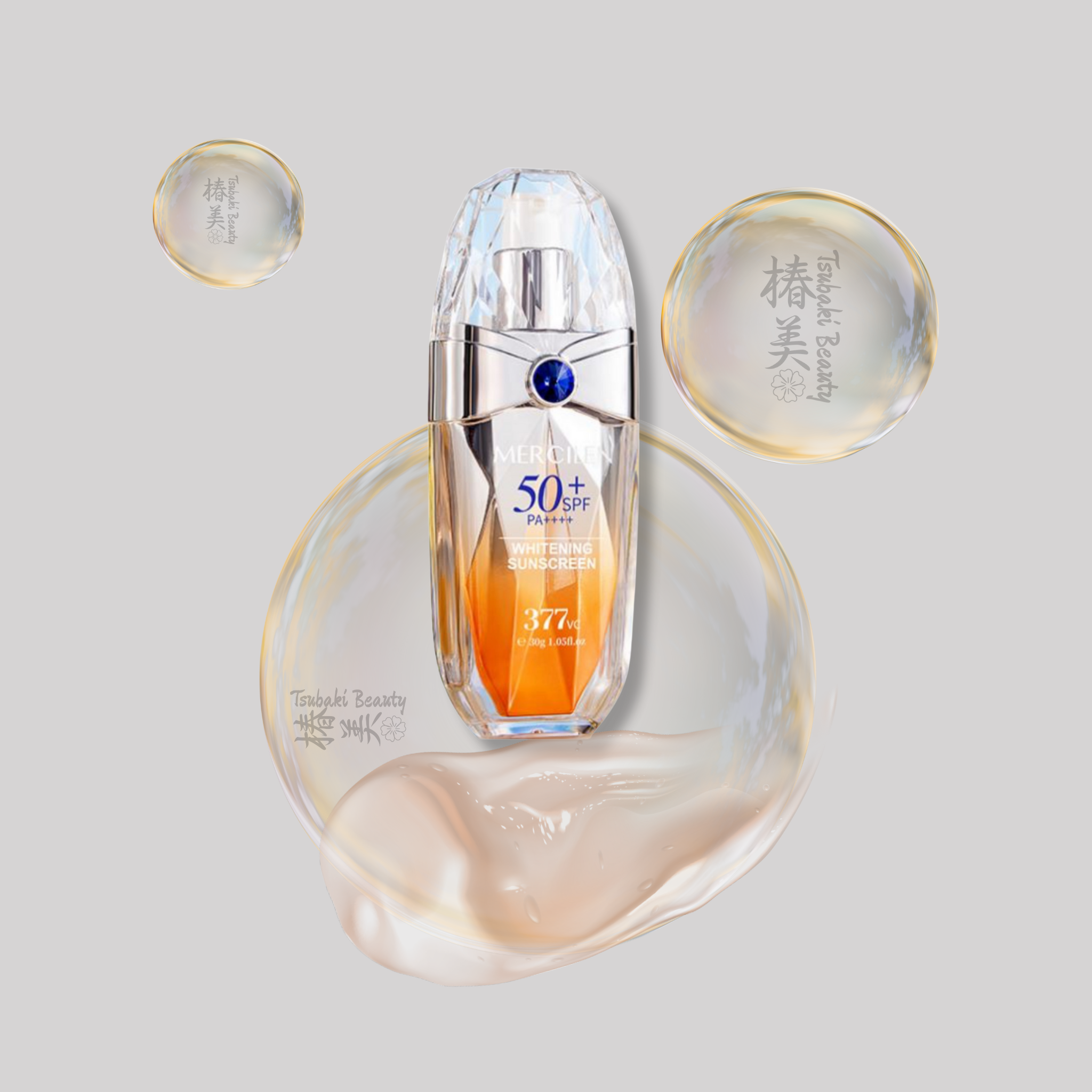 Mercilen 377 Whitening Sunscreen SPF50+ PA++++ – Brightening High Protection Sun Cream
