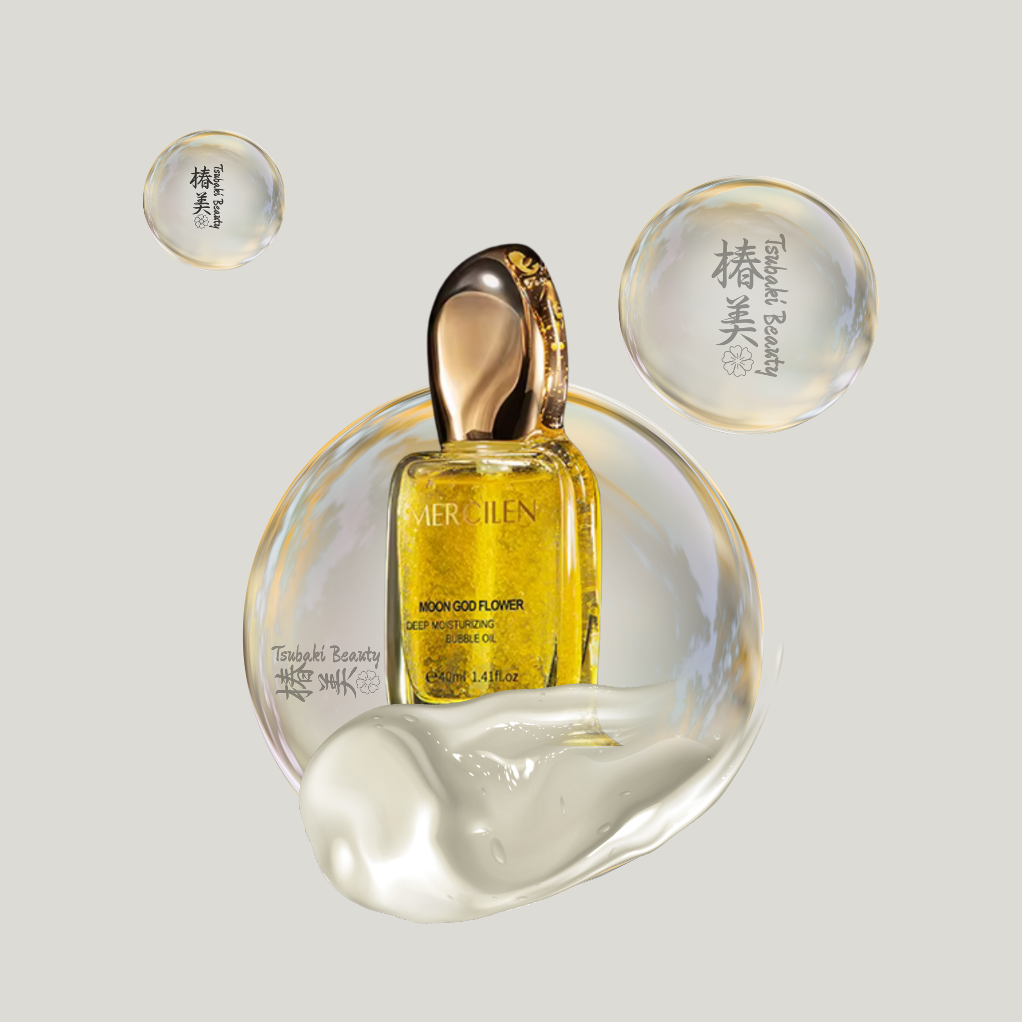 MERCILEN Moon God Flower Deep Moisturizing Bubble Oil