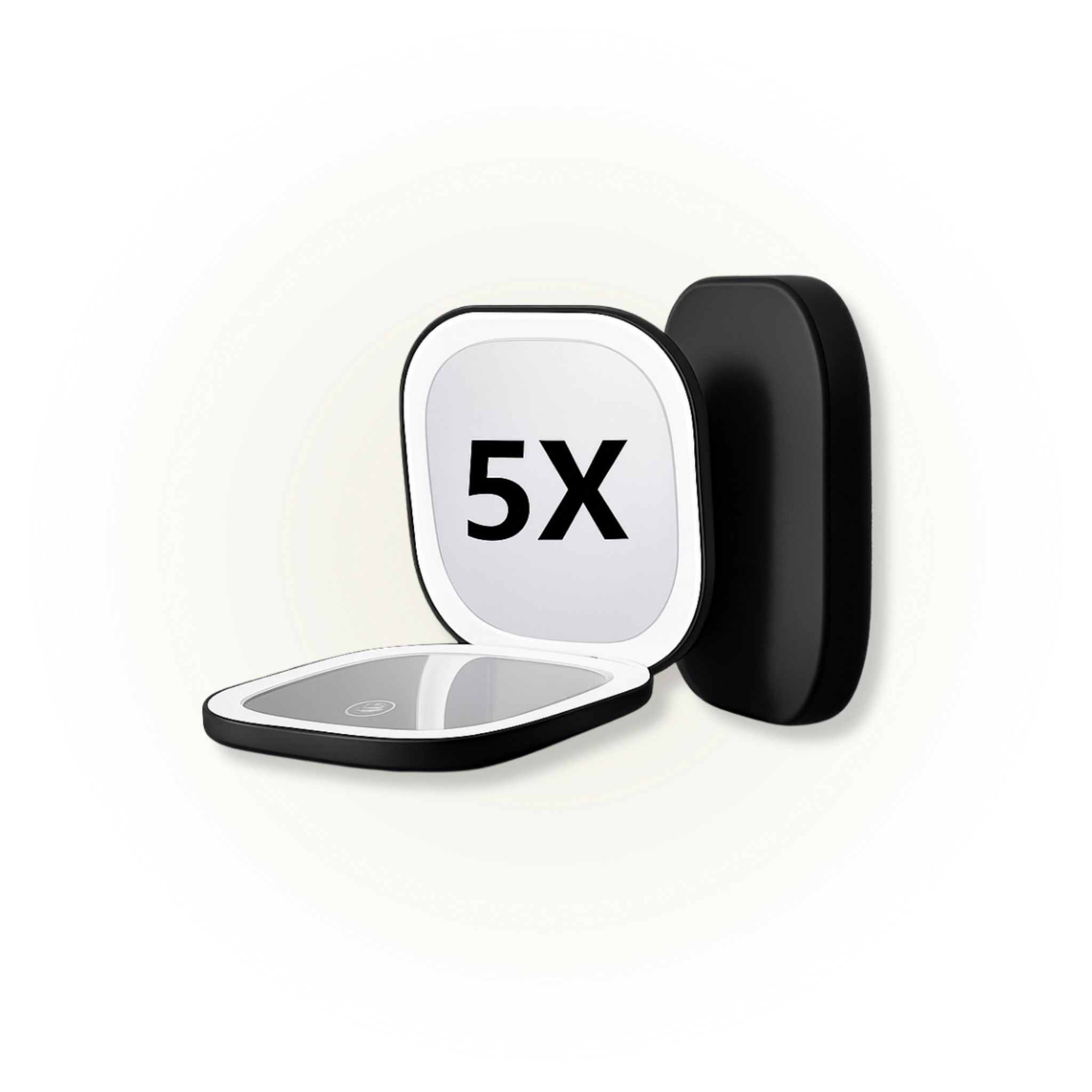 LED-Kompaktspiegel mit bis zu 3-facher Vergrößerung