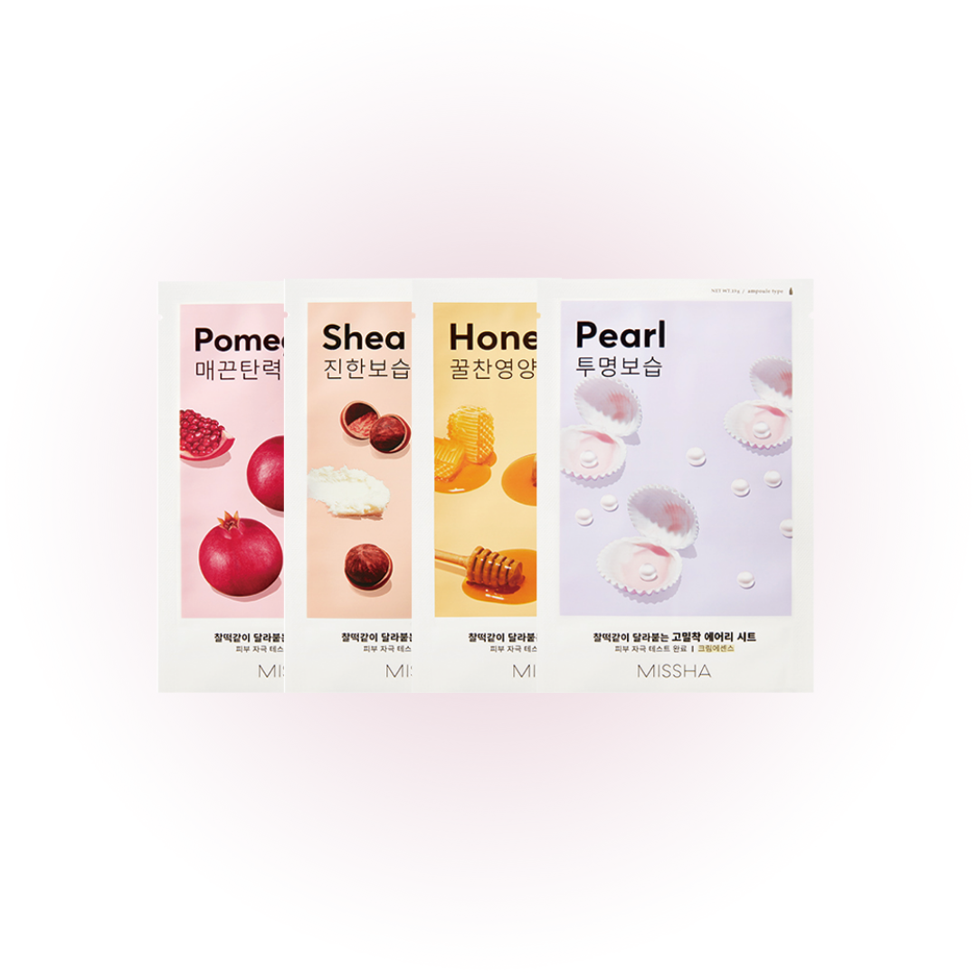 MISSHA Airy Fit Sheet Mask Collection – Lightweight Essence Masks