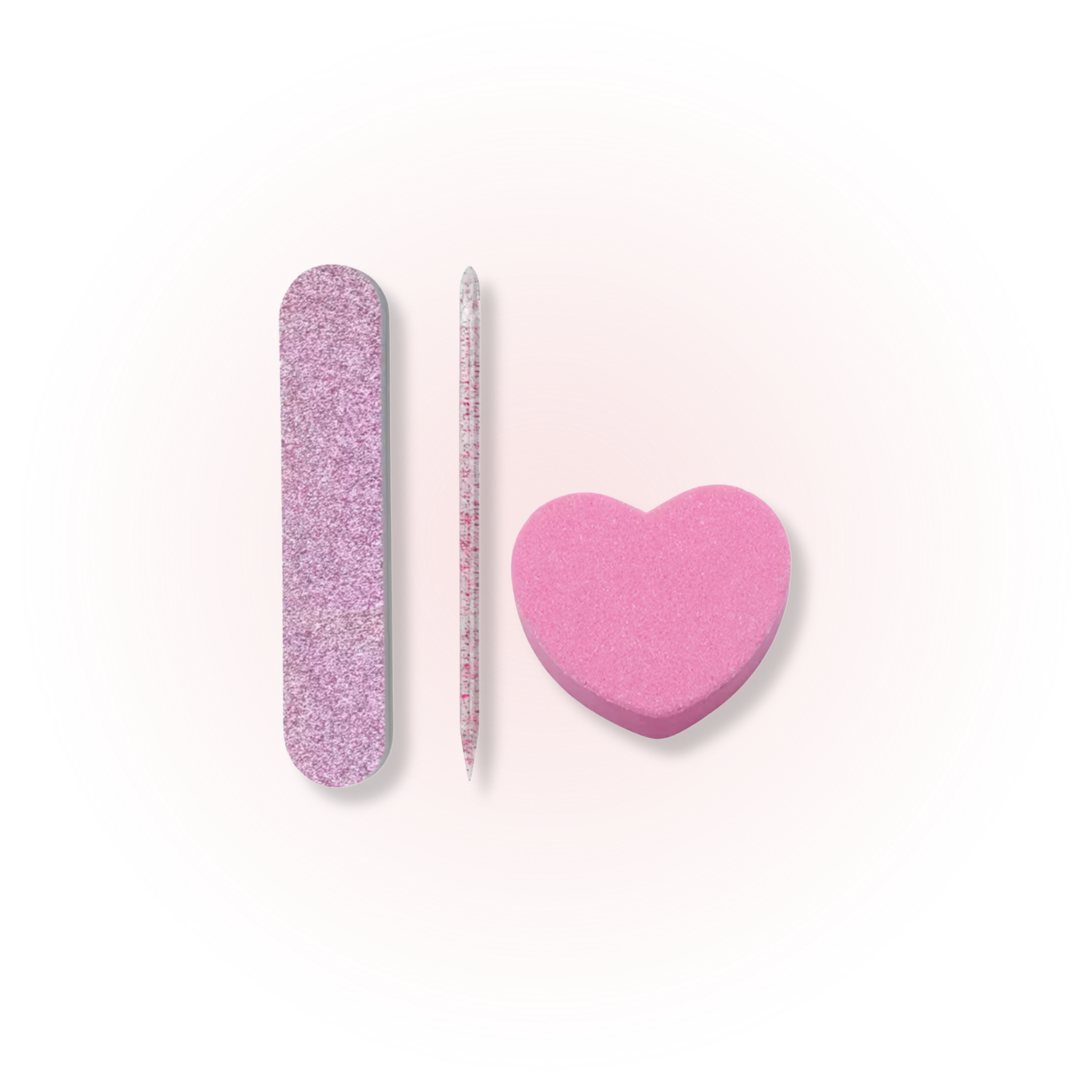 3-Piece Nail Care Set – Nail File, Buffer & Cuticle Pusher