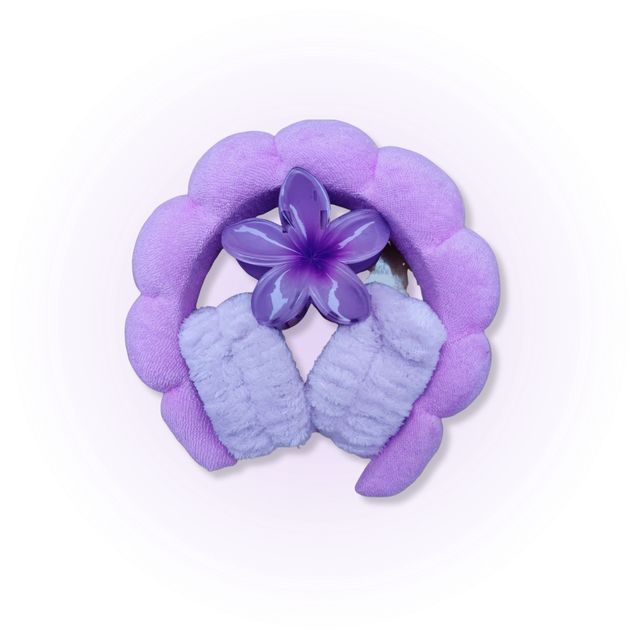 Kawaii Soft Spa Headband Set purple