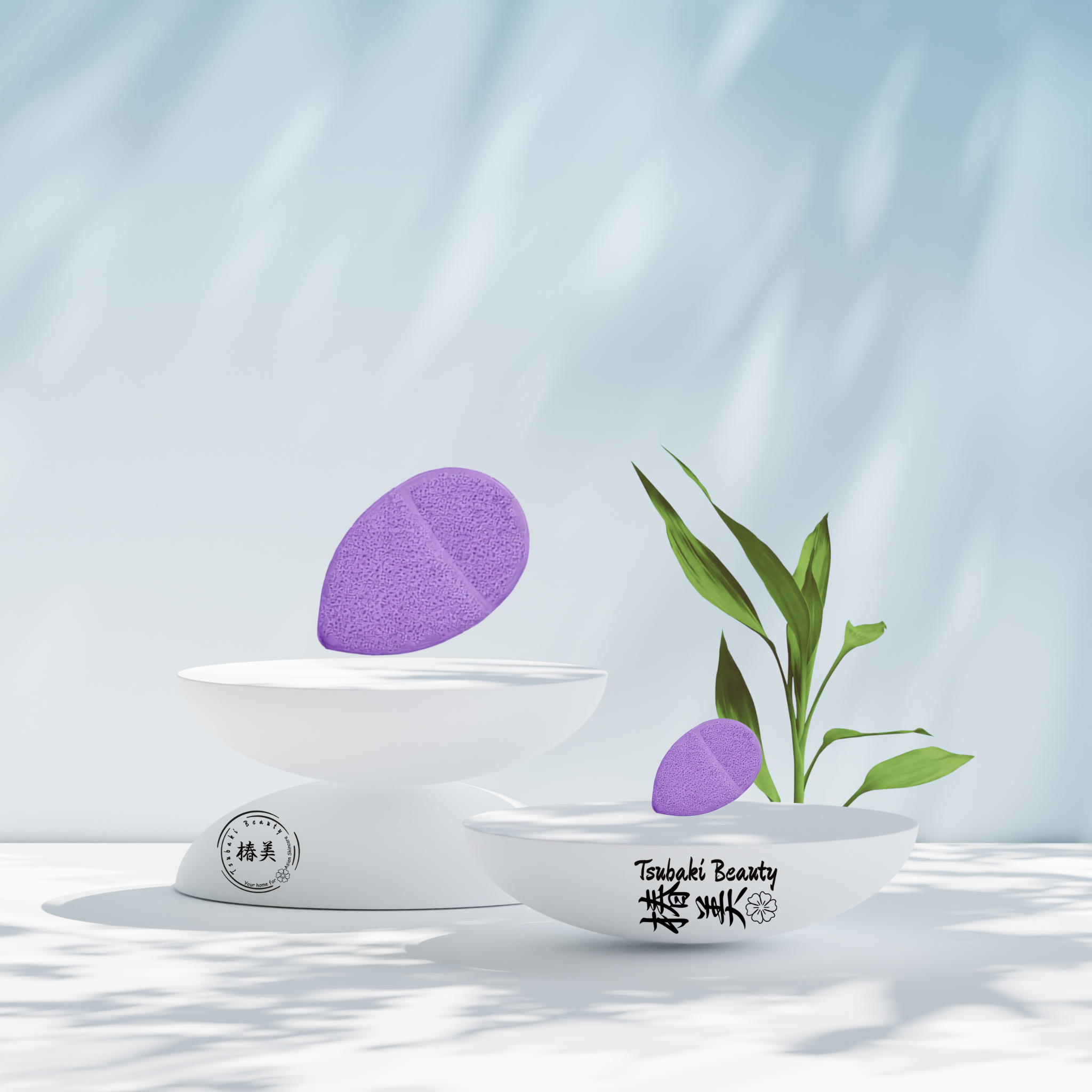 Soft Cleansing & Mask Application Sponge- purple