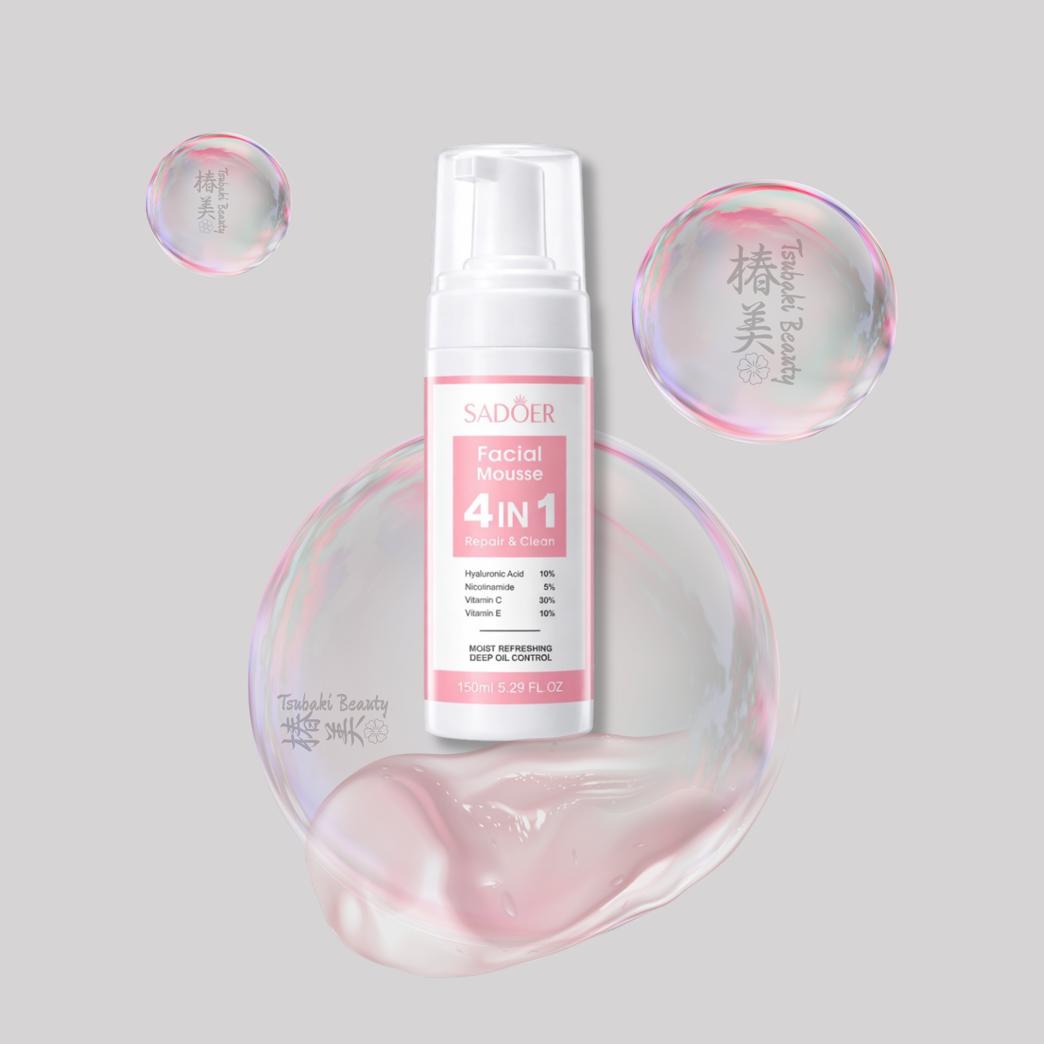 SADOER 4-in-1 Repair & Clean Facial Mousse Cleanser