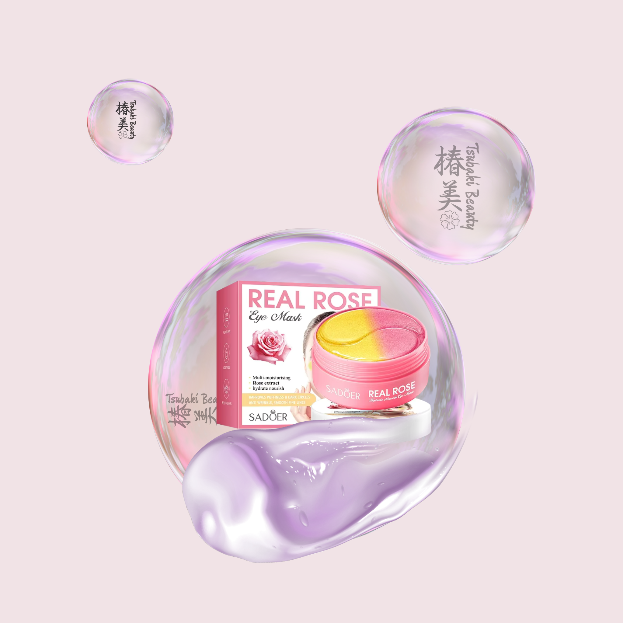 SADOER Herbal Collagen Eye Mask real rose