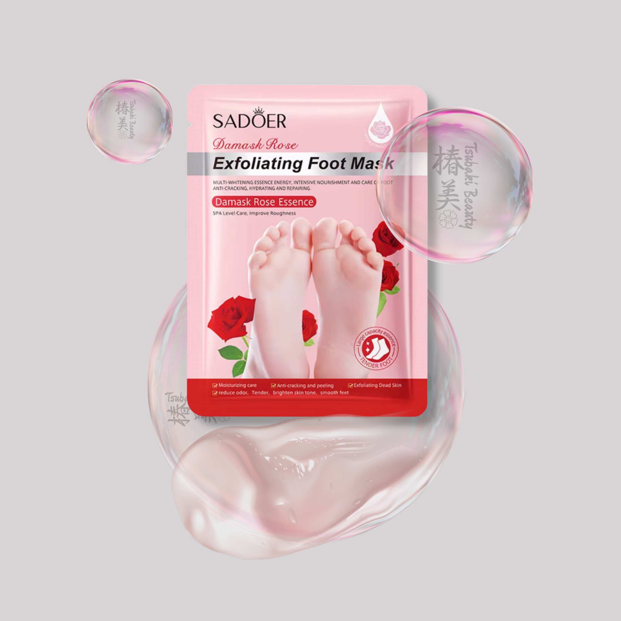 SADOER Exfoliating Foot Mask-rose