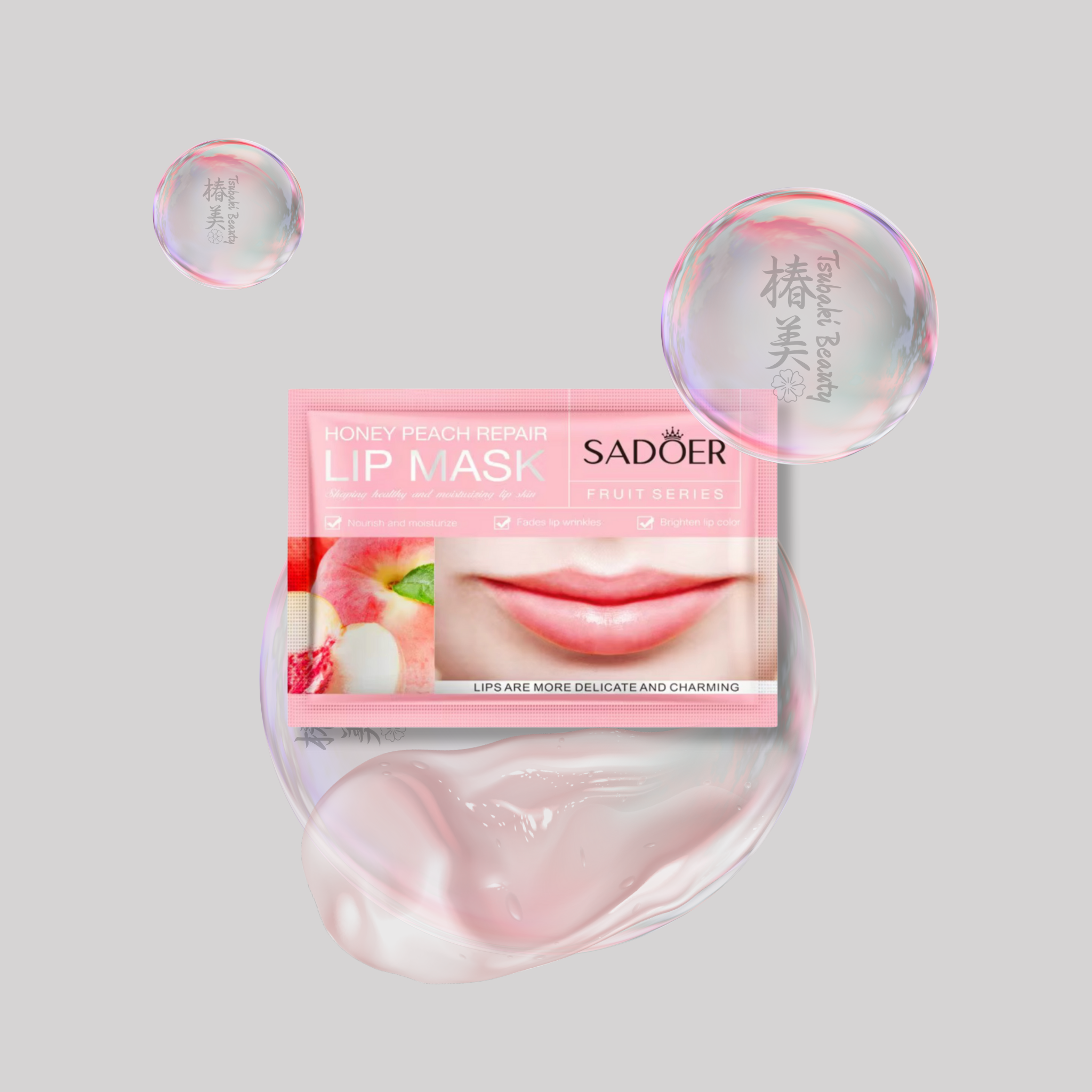 SADOER Fruit Lip Mask – Nourishing & Hydrating Lip Sleeping Mask honey peach