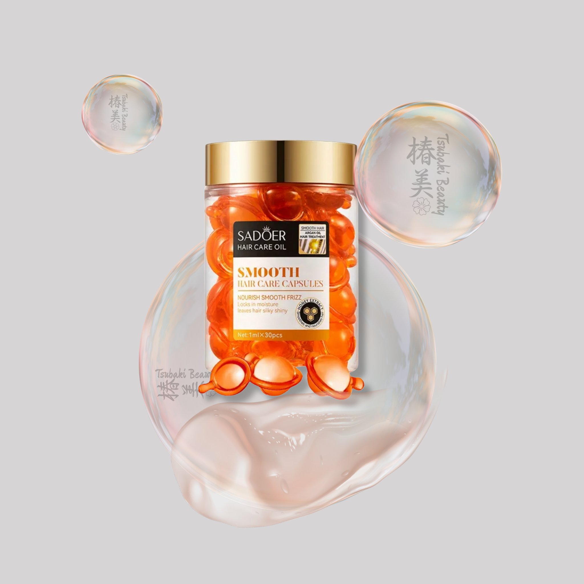 SADOER Smooth Hair Care Capsules – Frizz Control & Shine Boost