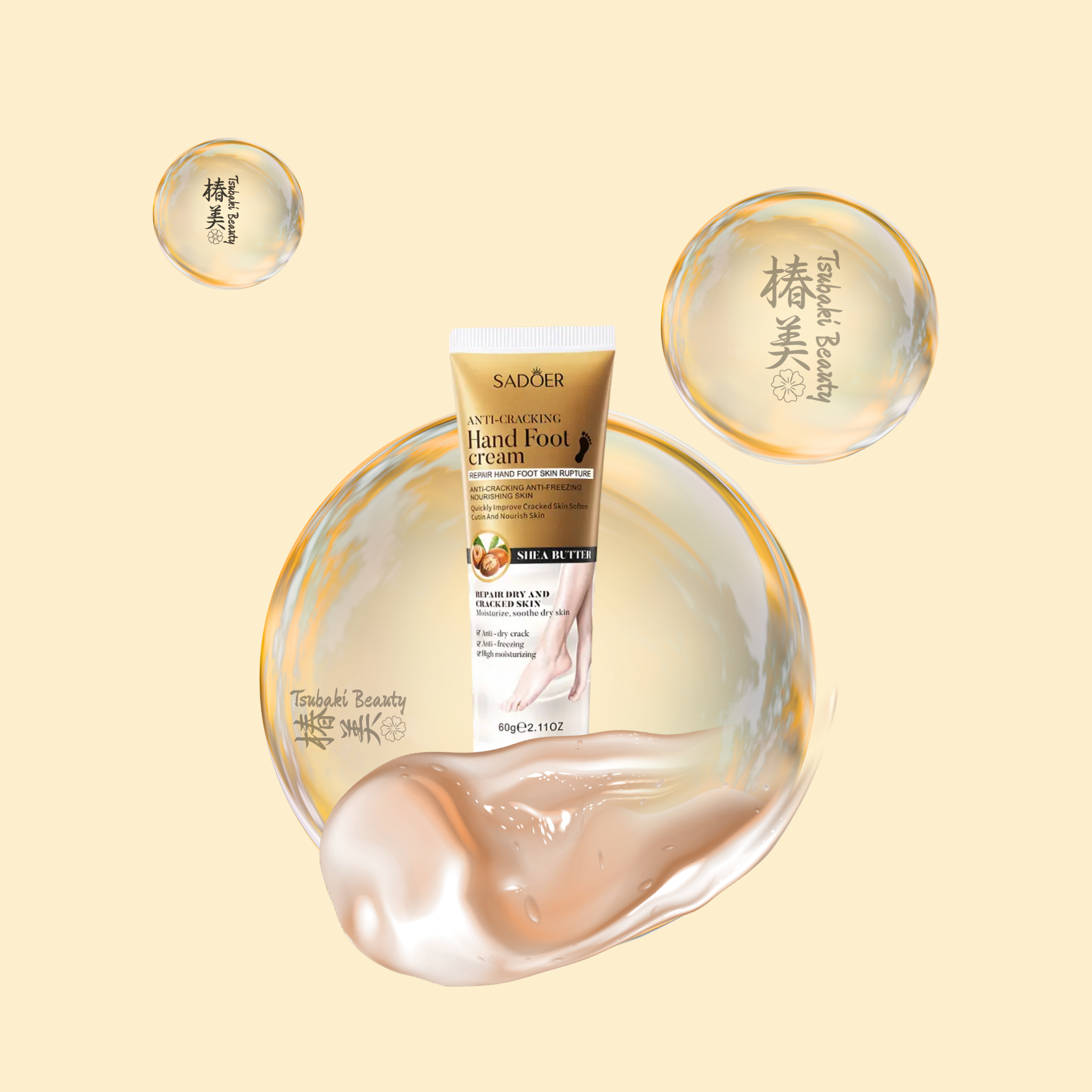 SADOER Anti-Cracking Hand & Foot Cream with Shea Butter